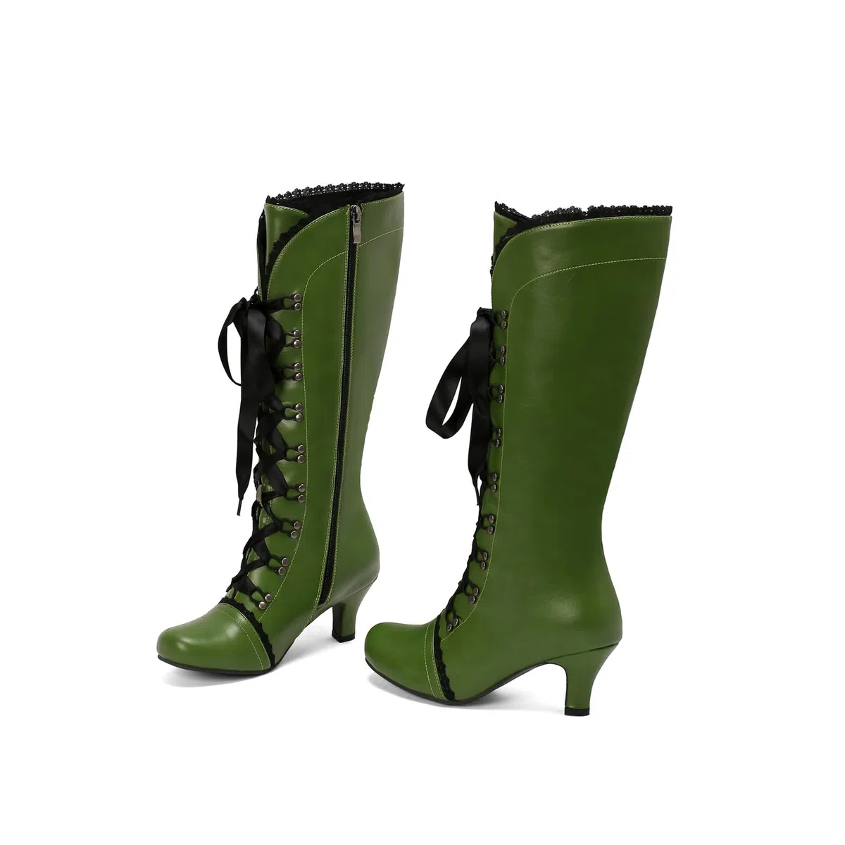Botas de Mujer de Comercio Exterior de otoño e Invierno Estilo Vaquero, con tacón Grueso, tacón bajo y Media caña, cómodas y Modernas para Diario y Tiempo Libre_1