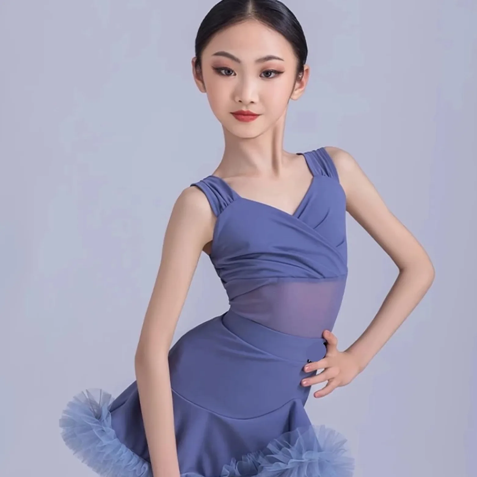 Reglamento de competición rendimiento traje entrenamiento baile latino for niñas Vestido Ropa adecuada para patinaje latino y artístico