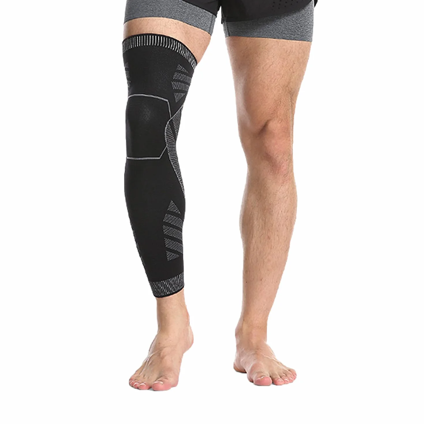 Mangas de Pierna de Compresión, Rodilleras de Compresión de Longitud Completa Antideslizante, Transpirable Calentadores de Piernas para Correr, Baloncesto, Ciclismo, Fútbol, Deporte