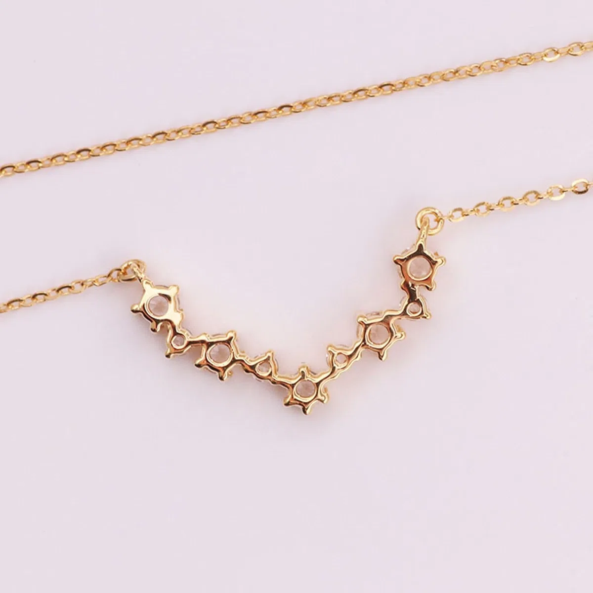 Epinki Collar Boda Oro 9K/14K/18K para Mujer, Moissanita Blanca Redonda Sencillo Piedra Colgante Joyeria Cadena 40+5CM