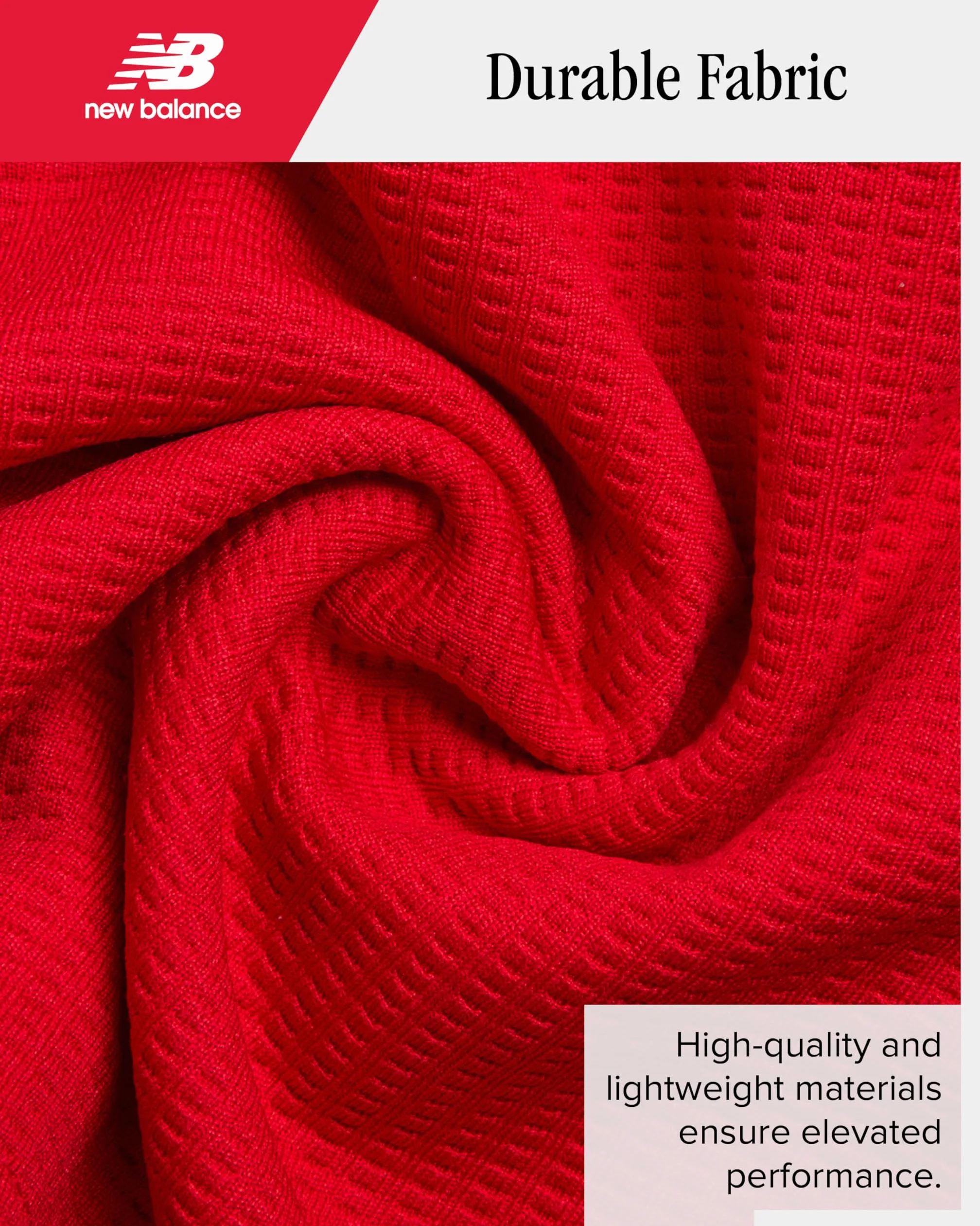 New Balance Boys' T-Shirt - Thermal Waffle Knit Long Sleeve Shirt (Size: 4-20), Size 14/16, Red