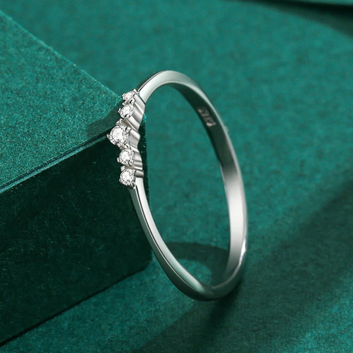 Anillo de compromiso de oro blanco Au 375/585/750, anillo de compromiso con diamante auténtico, 9 K/14 K/18 K, oro blanco, talla 47-65