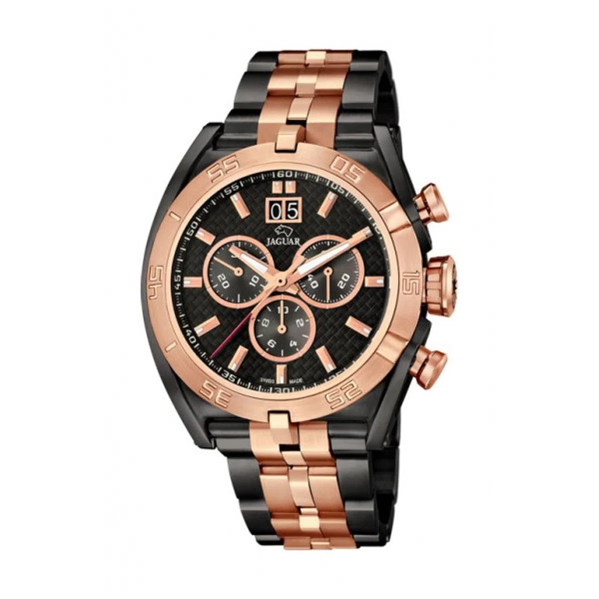 Jaguar Reloj Modelo J811/1 de la colección Special Edition, Caja de 45,8 mm Negro con Correa de Acero Negro Rosa para Caballero