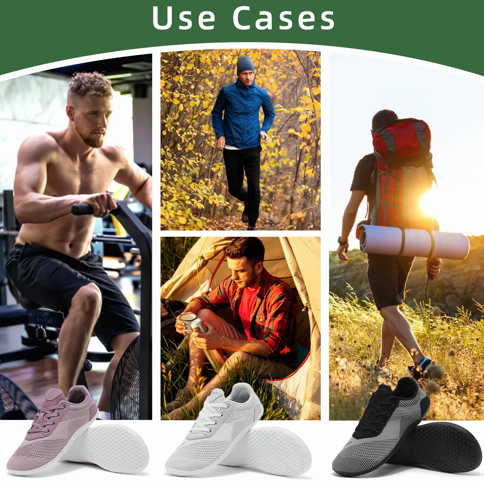 Zapatillas Barefoot Mujer Running Flexibles para Exterior Interior