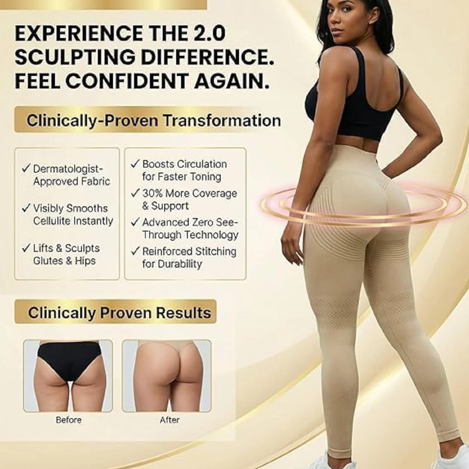 2 Pack Viva Cuerpo Leggings 3D Anticelulíticos Mujer,Leggings Anticelulitis 3D Compresión Reductores Lipedema,Leggins Anti Celulitis Deportivos Push Up, Mallas Anticelulitis Mujer Reductores Lipedema
