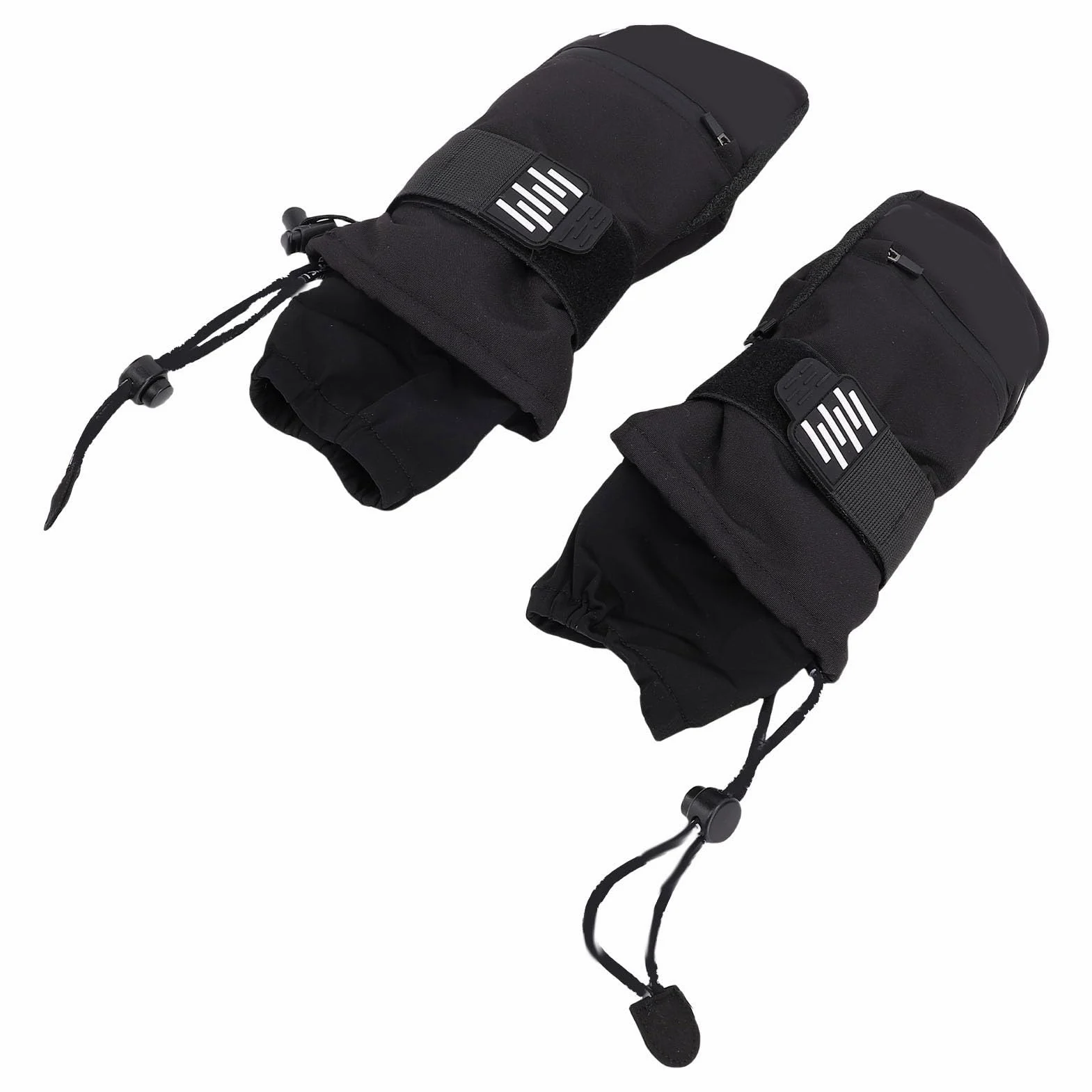 Demeras Manoplas Esquí Aisladas Impermeables con Muñequera para Snowboard Fibra Aramida Negro 2 Unidades