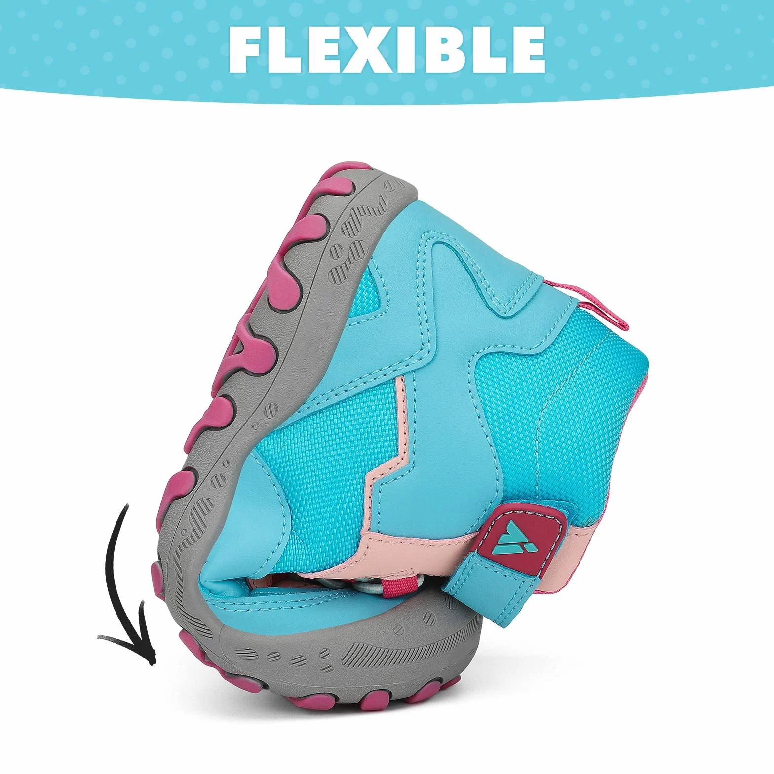 Mishansha Botas de Senderismo Niño Niña Zapatos de Trekking Antideslizante Ligero Zapatillas de Montaña Cómodos Exterior, Cielo Azul 38 EU