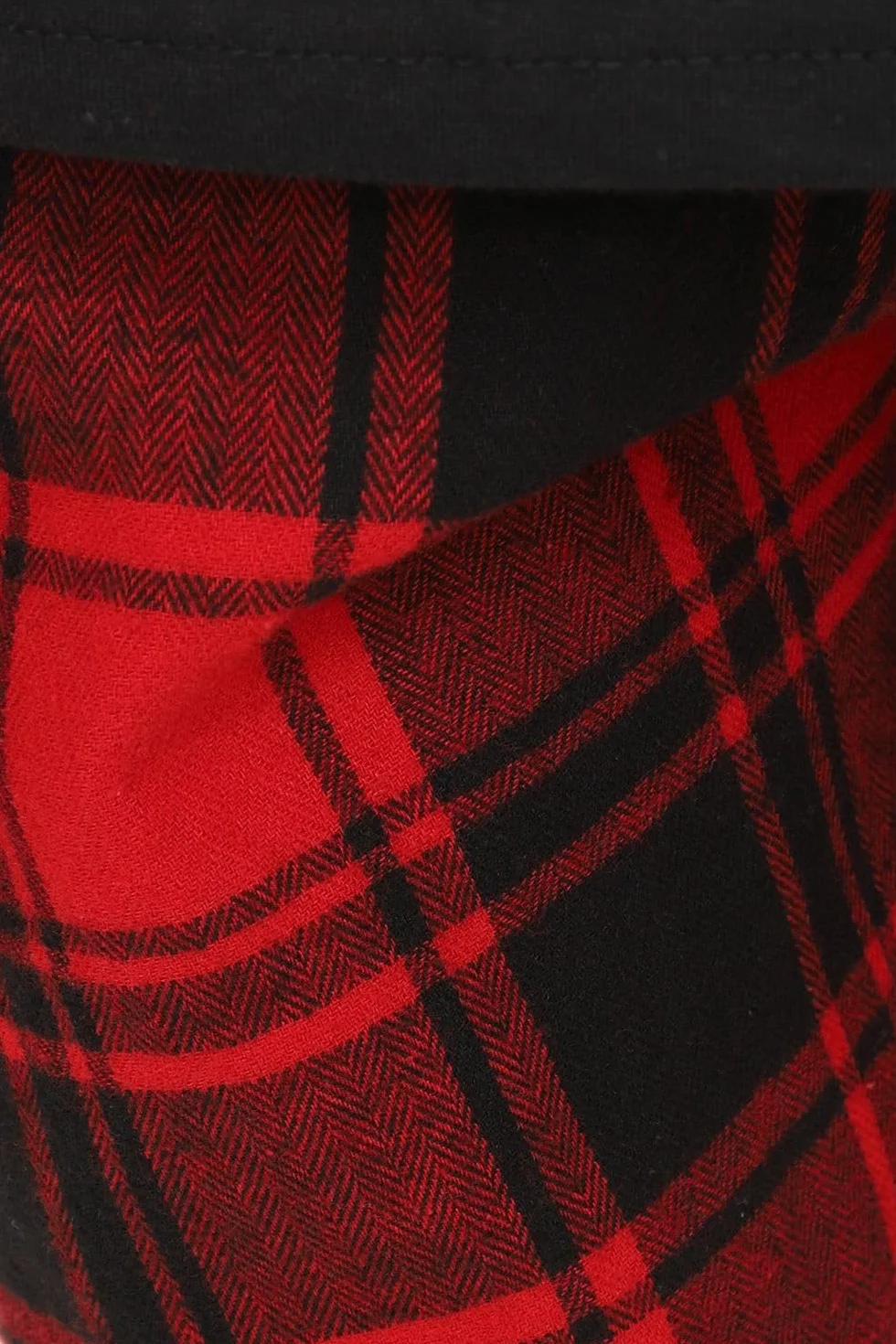 ThePyjamaFactory Pijamas Niño Corto Algodón Cuadros Rojo Negro