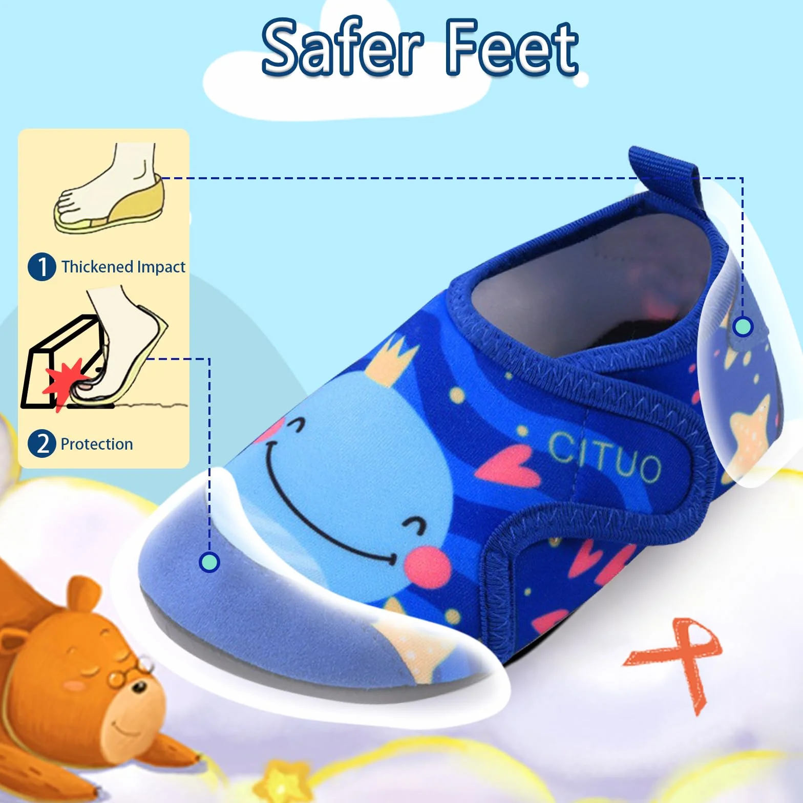 IEEILULU Zapatos Barefoot Niños, Calcetines Piscina Niño, Secado Rápido para Niños y Niñas para Playas, Piscinas, Parques Acuáticos