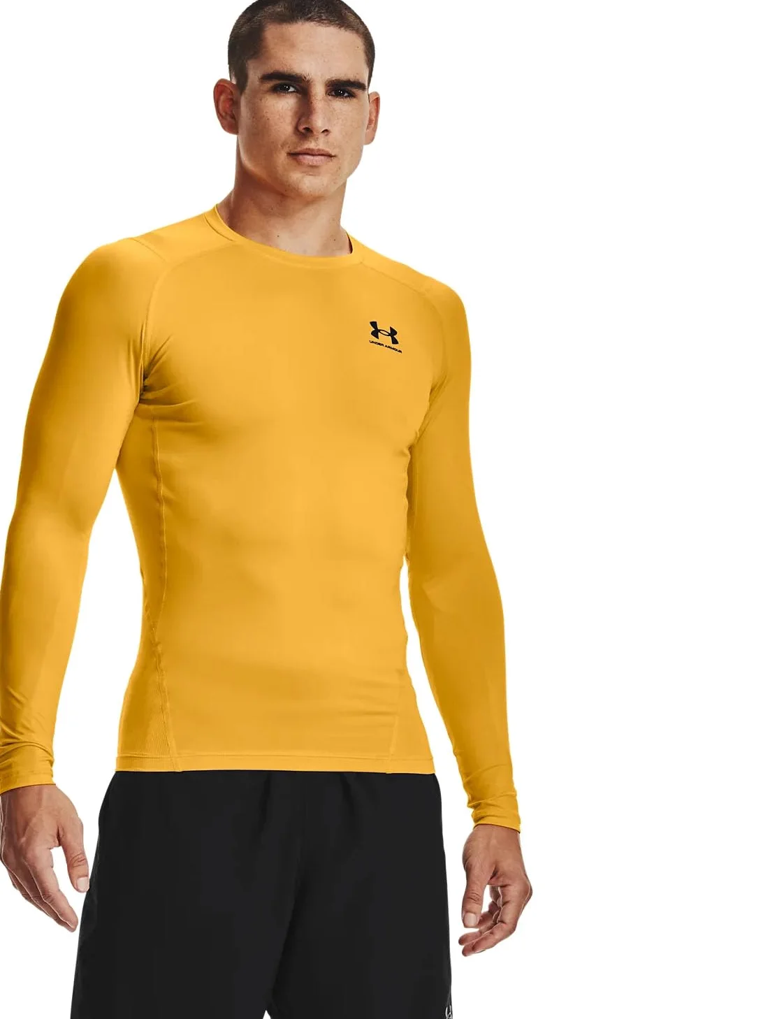 Under Armour Men's UA HG Armour Comp LS Long-Sleeve Sports Top, Breathable Long-Sleeved Top for Men (Pack of 1)