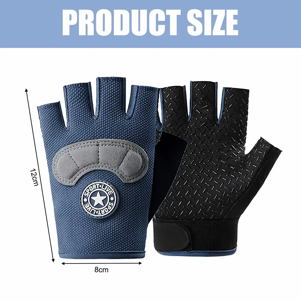 Guantes de Ciclismo para Niños de 7 a 12 Años, Antideslizantes, Transpirables, Absorción de Golpes, Guantes Bici Niño de Medio Dedo, para Ciclismo, Patinaje, Escalada(Rosa)