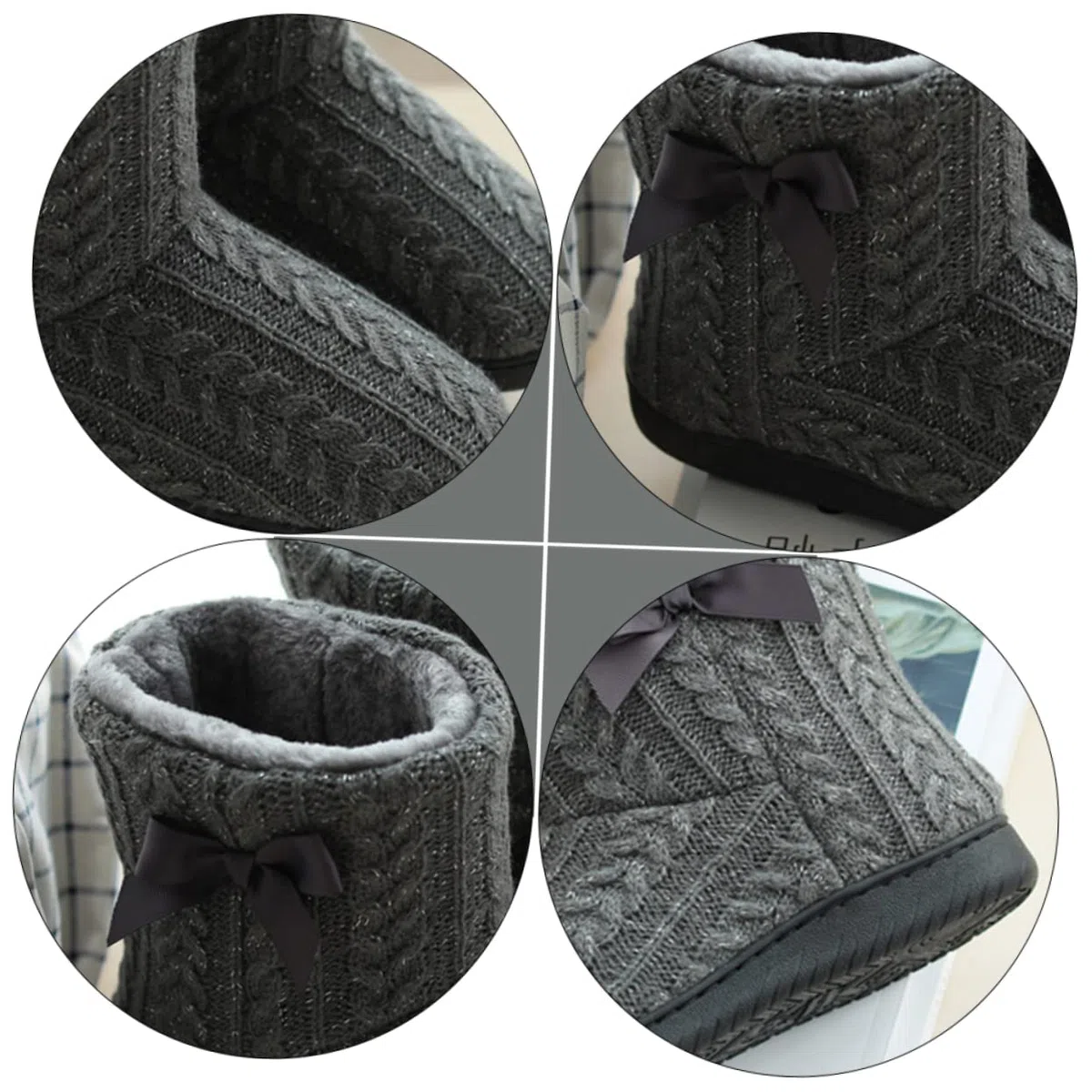 minkissy Botas Cálidas de Invierno para Mujer, 1 Par, Talla 39-40