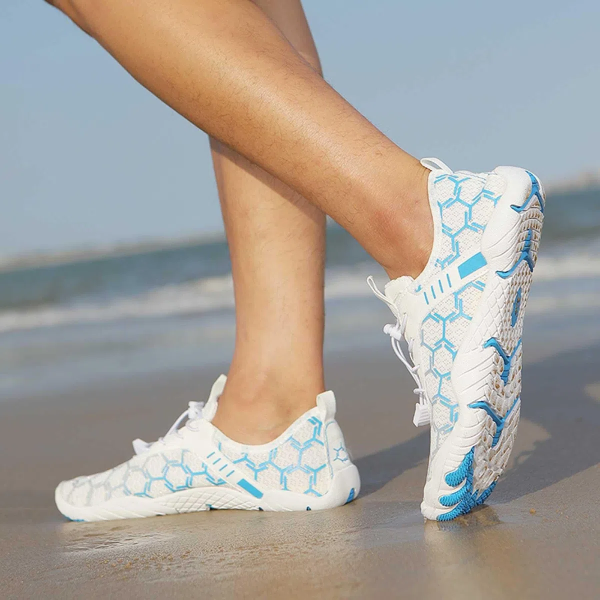 Generisch Zapatos de mujer Zapatos acuáticos ligeros y calcetines descalzos para nadar, bucear, playa, surf, yoga, deportes al aire libre