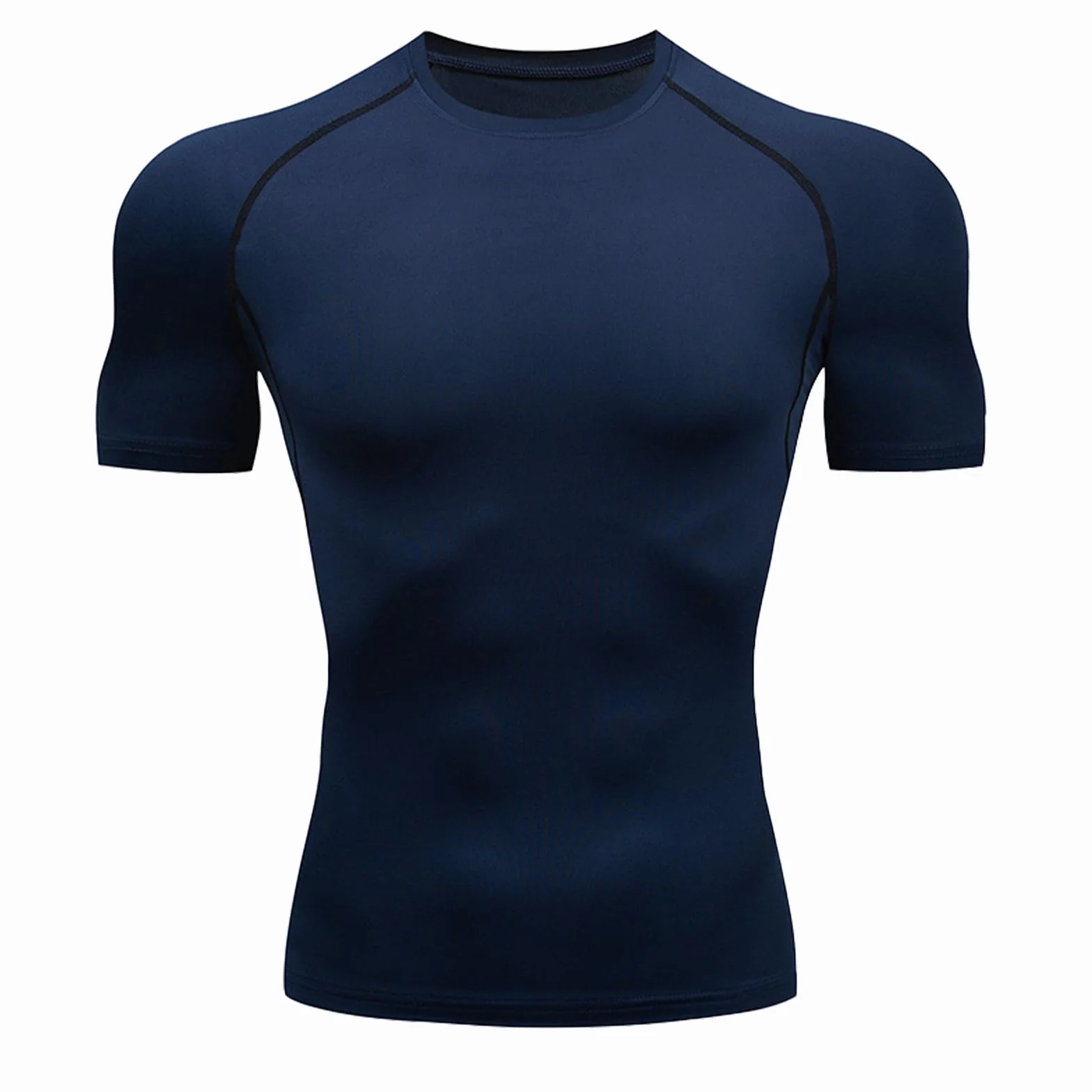 Camiseta Compresión Hombre Entrenamiento Deportes Manga Corta Camiseta Ciclismo Atlético Camisetas interiors Secado Rápido Tops Mallas Transpirables Base Deportiva de Gimnasio
