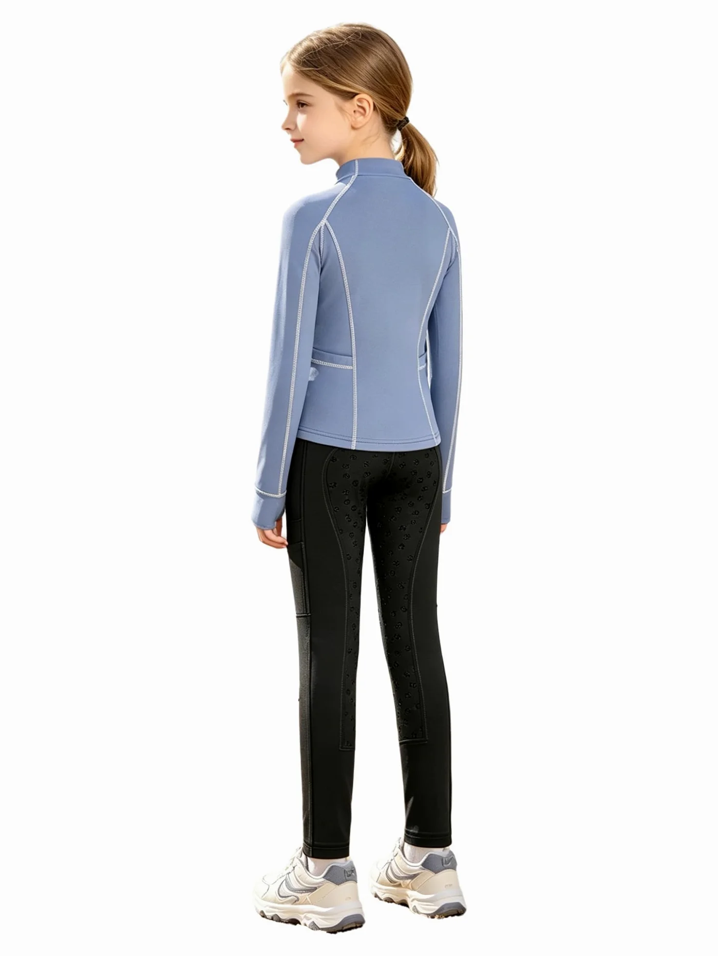 MSemis Top Y Pantalones Cortos Gimnasia Artística Niña Mallas De Entrenamiento Ecuestre Leggings Equitación