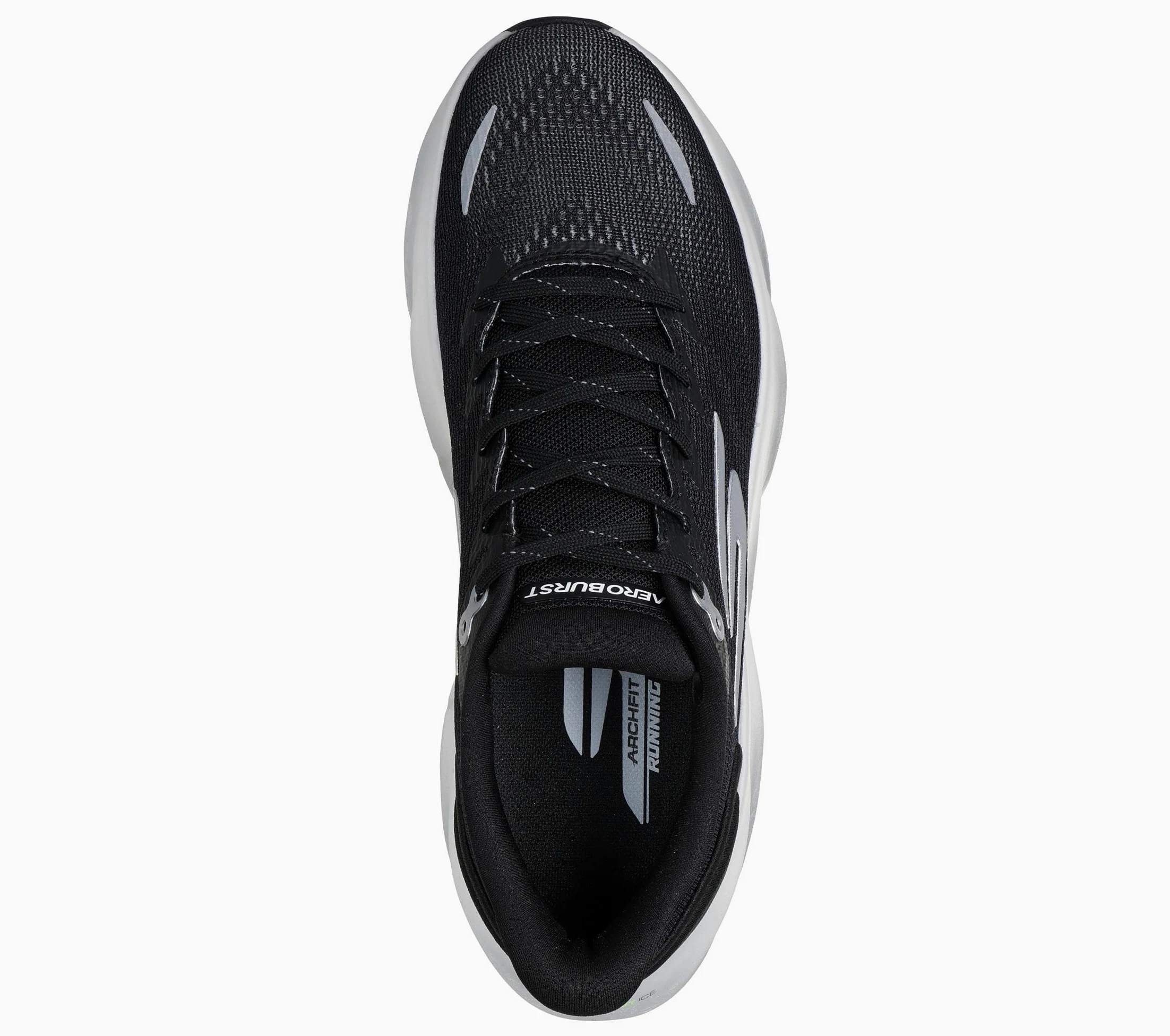 Skechers Aero Burst - Zapatillas para Hombre, Negro/Blanco, 44 EU