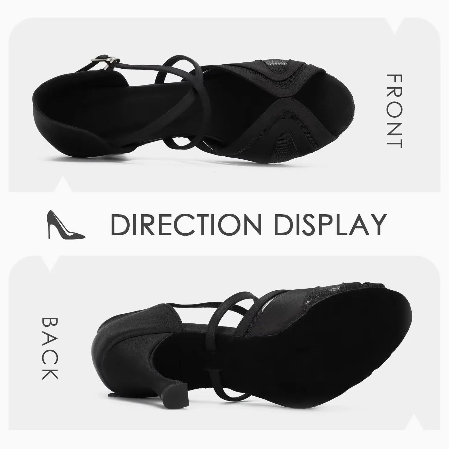 Zapatos de Baile de salón para Mujer Salsa Latin Dancing Heels Party Evening Wedding Dance Pumps con Correa de Tobillo