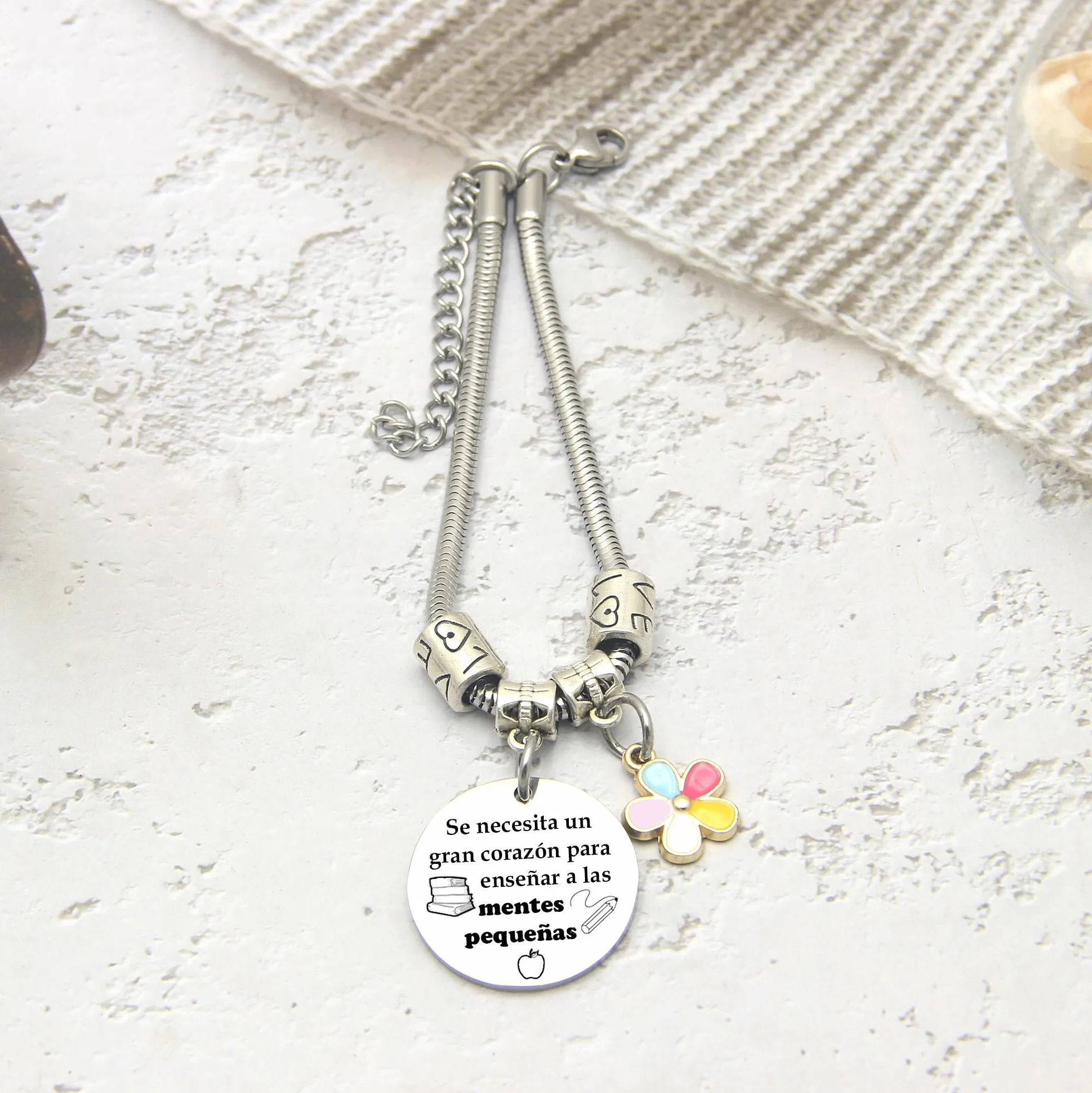 Pulsera Profesoras Regalo Grabado Maestro Graduación Cumpleaños