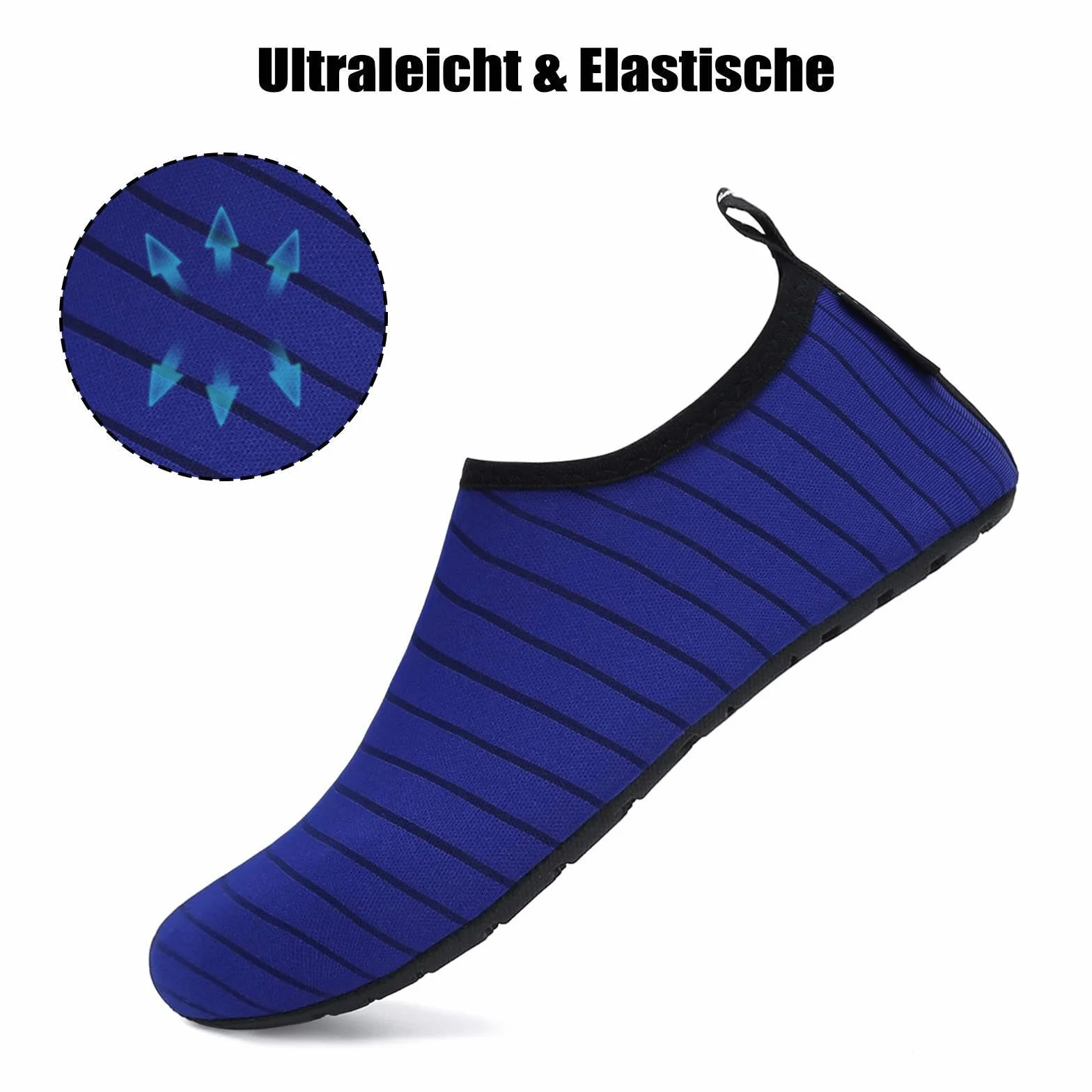 SAGUARO Escarpines Hombre Zapatillas de Agua Secado Rápido Antideslizantes Calzado Natación Surf Acuáticas Azul Marino Gr. 40/41 EU