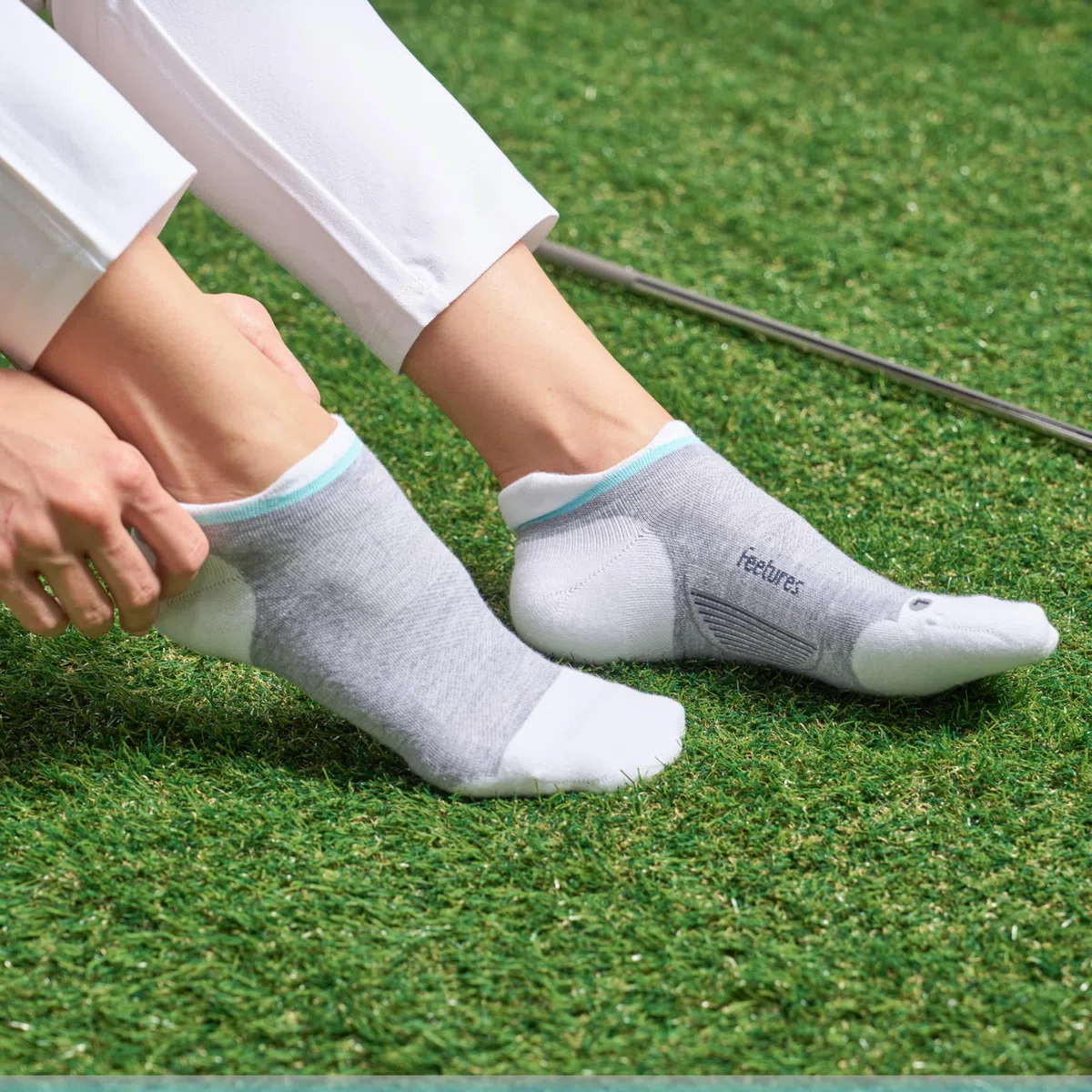 Feetures Elite Golf Max - Calcetines tobilleros acolchados con compresión específica
