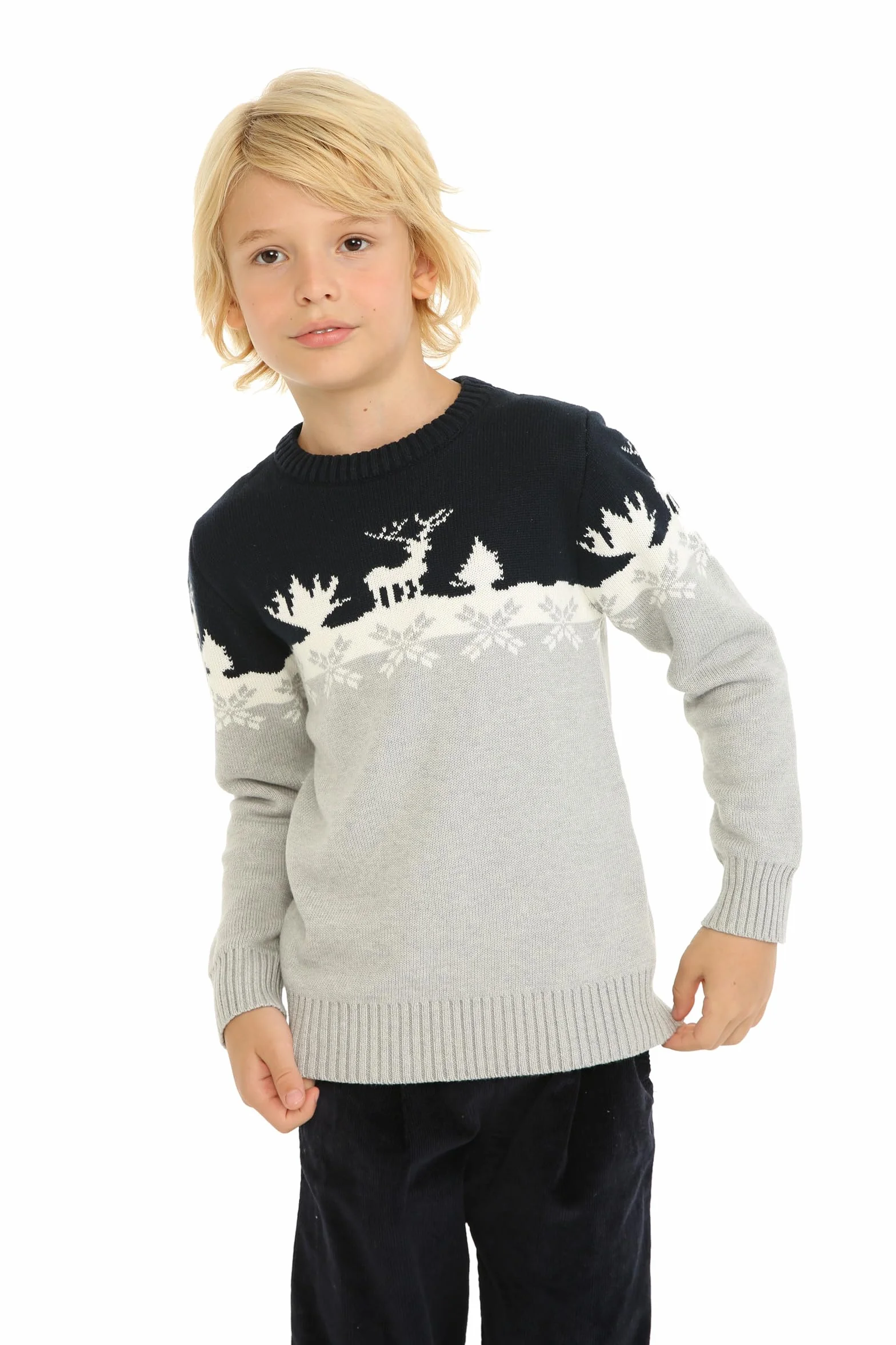 Mud Kingdom Niños Suéteres de Navidad Ropa de Renos de Navidad