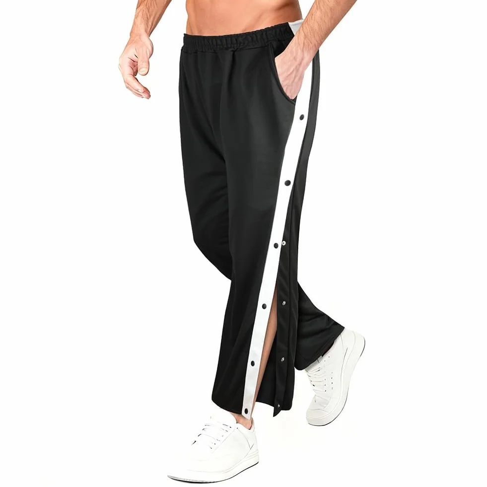 Pantalones de Rehabilitación para Hombre, Pantalones de Rehabilitación para Hombre con Apertura Lateral y Cremallera en la Pierna, Pantalones Deportivos Postoperatorios