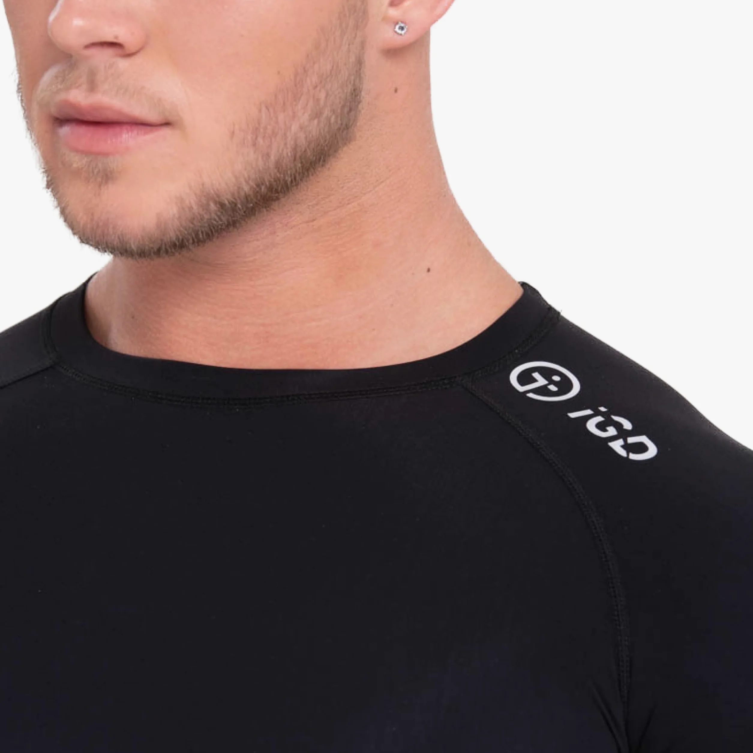 Camisa de compresión para hombre con recuperación muscular y soporte articular para el gimnasio, correr y más, capa base térmica, comodidad inigualable, absorbe la humedad (negro)