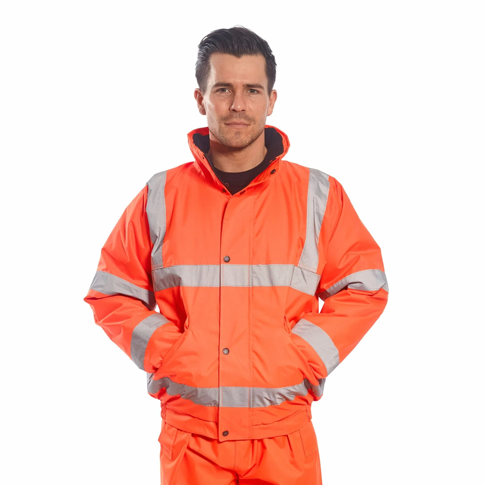 Portwest RT32 Chaqueta Bomber De Invierno Impermeable Reflectante De Alta Visibilidad Naranja