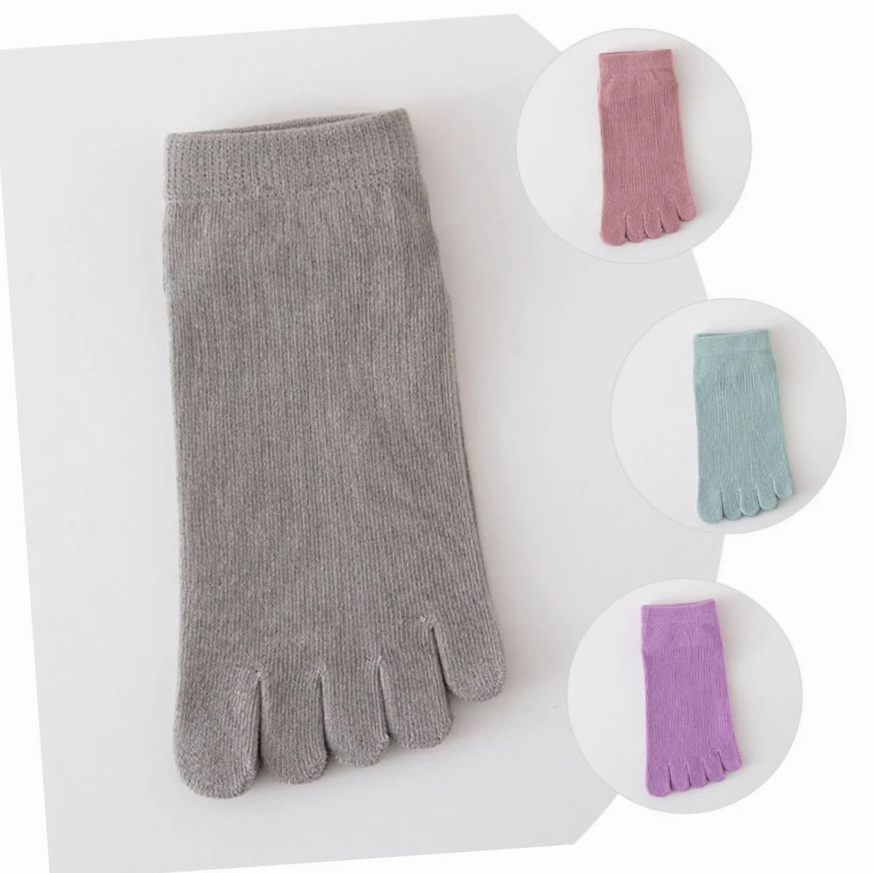 BESTYASH Calcetines Con Dedos Calcetines Altos Para Mujer Calcetines Bajos Invisibles Calcetines De Cinco Dedos Calcetines Separados Calcetines Para Mujer Calcetines Cortados