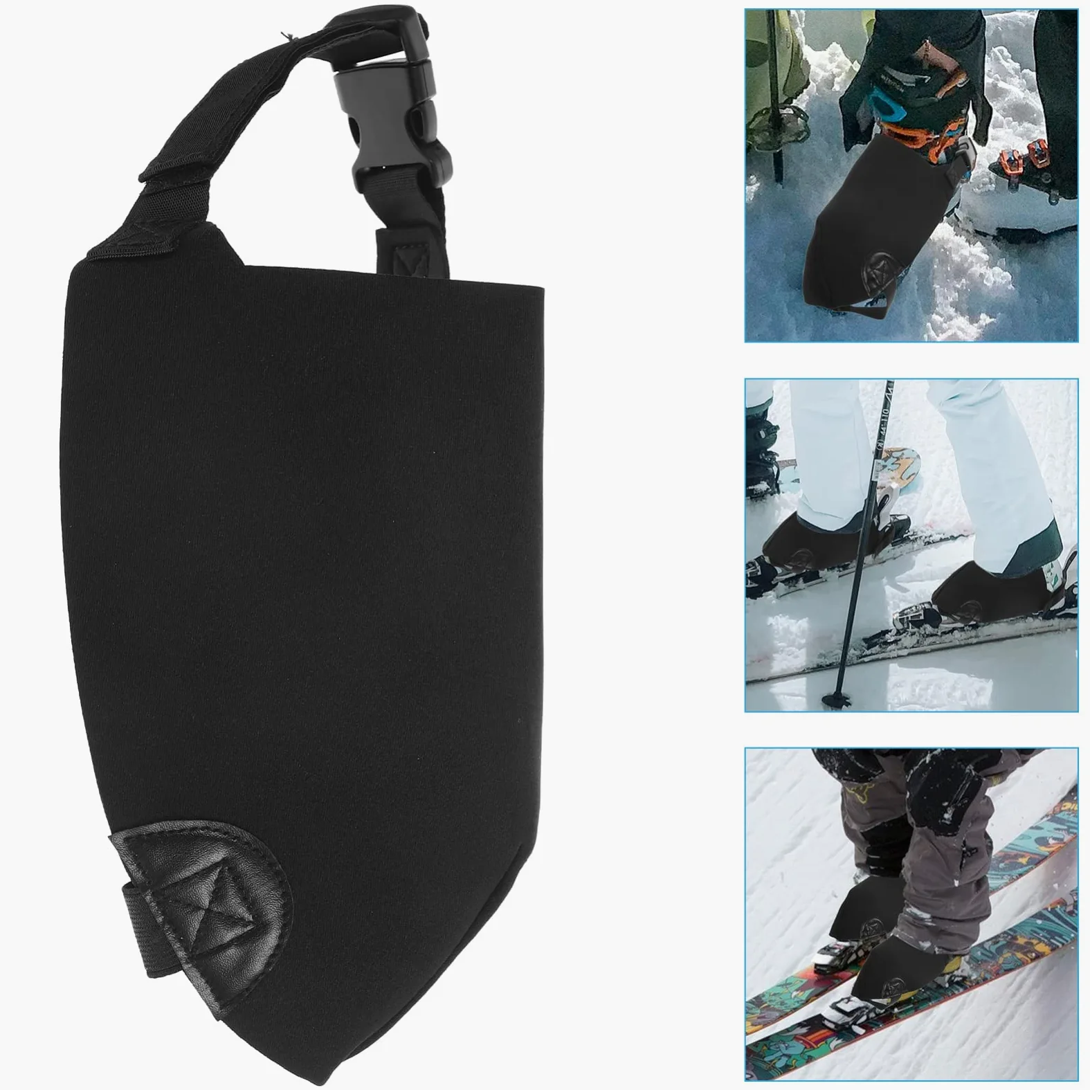 5pares Cubiertas De Calzado Impermeables y Anticongelantes para Esquí Polainas Resistentes Al Viento y Duraderas Protector De Zapatos para Actividades Al Aire
