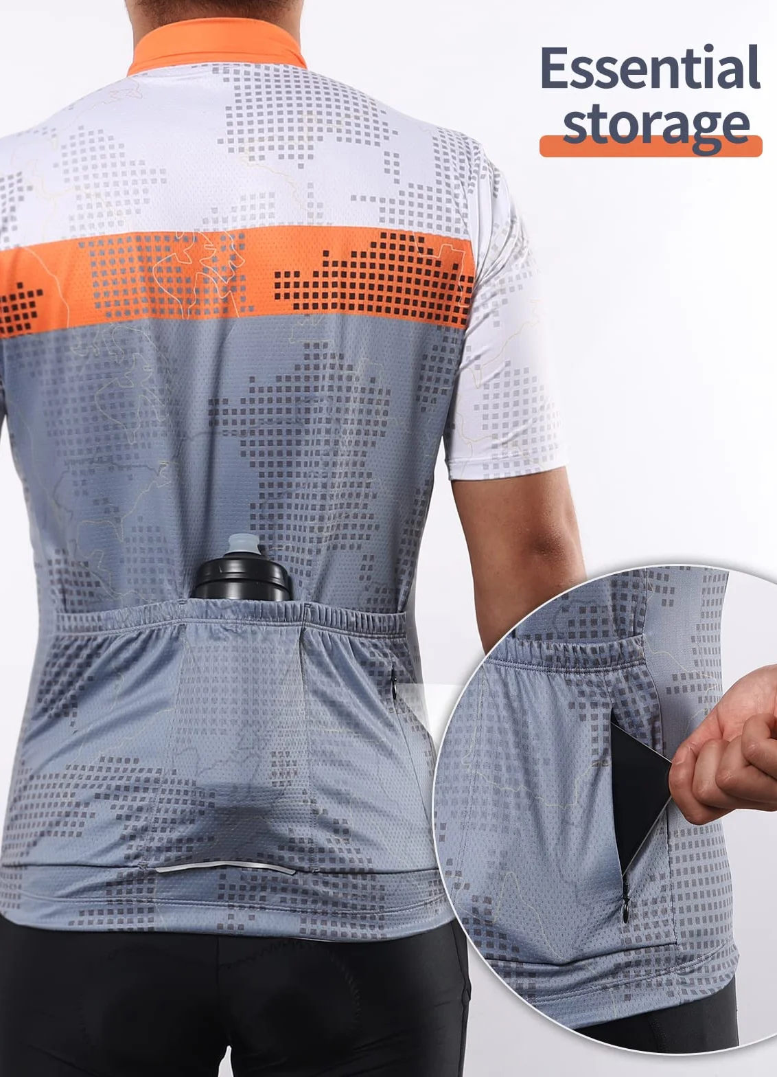 BERGRISAR Maillot Ciclismo Hombre Camisetas Ropa MTB Bicicleta Manga Corta