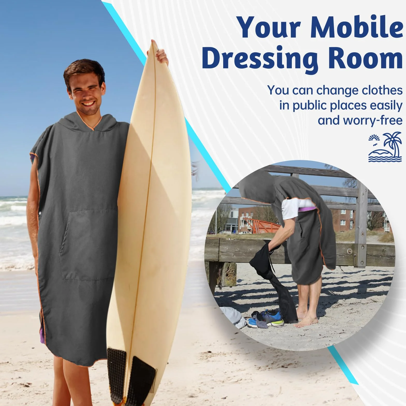 Poncho de natación para Hombre y Mujer