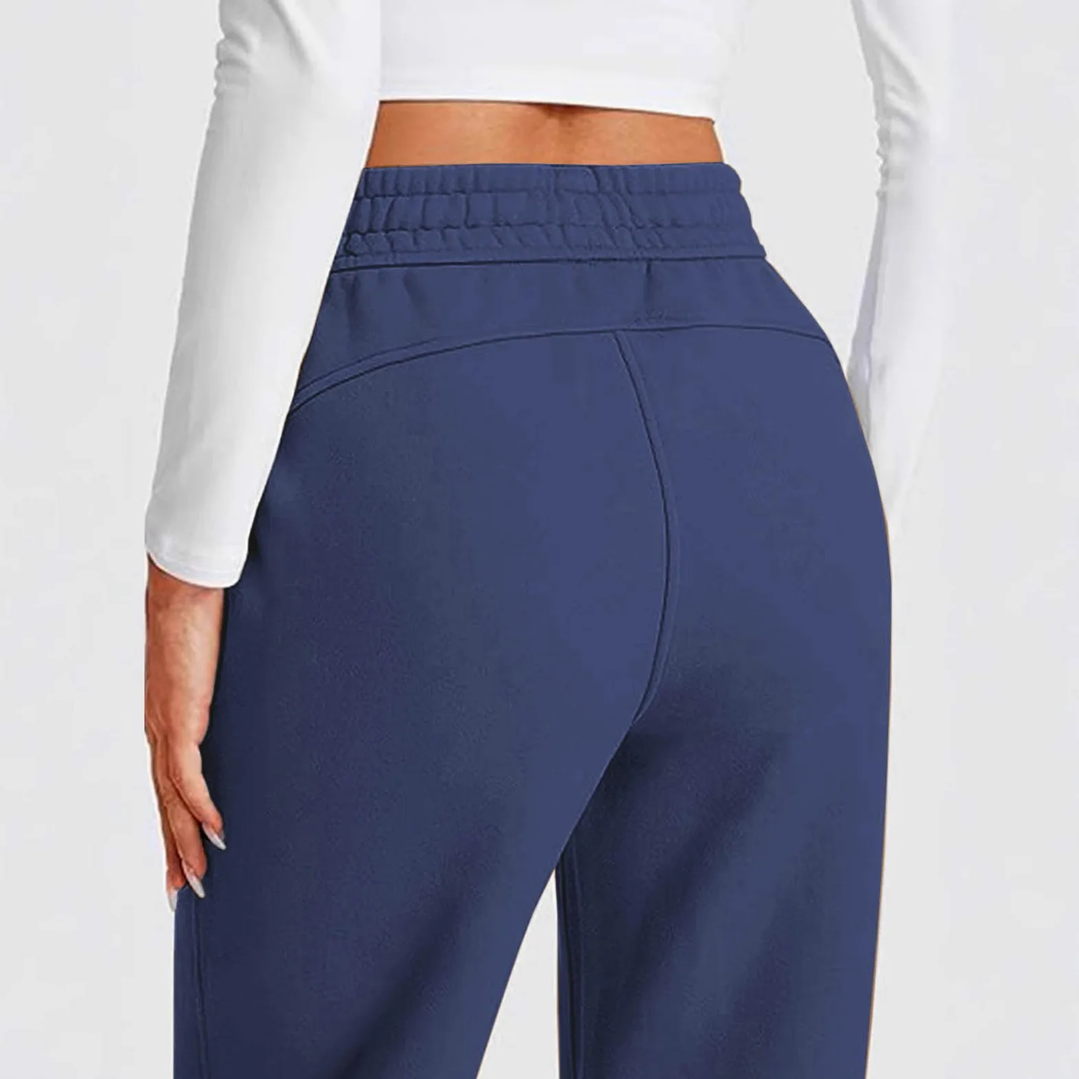 Pantalon Deporte Mujer,Pantalones Chandal Mujer Anchos Deporte Pantalones Anchos Mujer Rectas Trabajo Pantalones Elástico Cintura Alta Pantalones de Trabajo Suelto Cómodo Pantalones Jogger