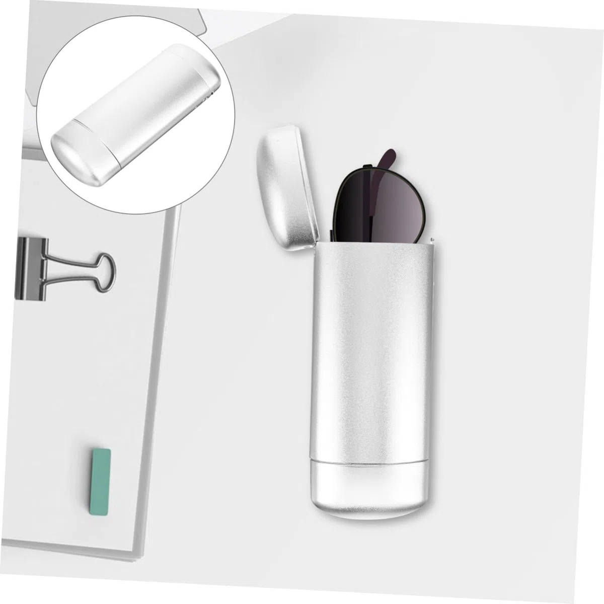 Beaupretty Estuche Gafas de Aluminio Protección y Anteojos y Almacenamiento de Gafas Rígidas