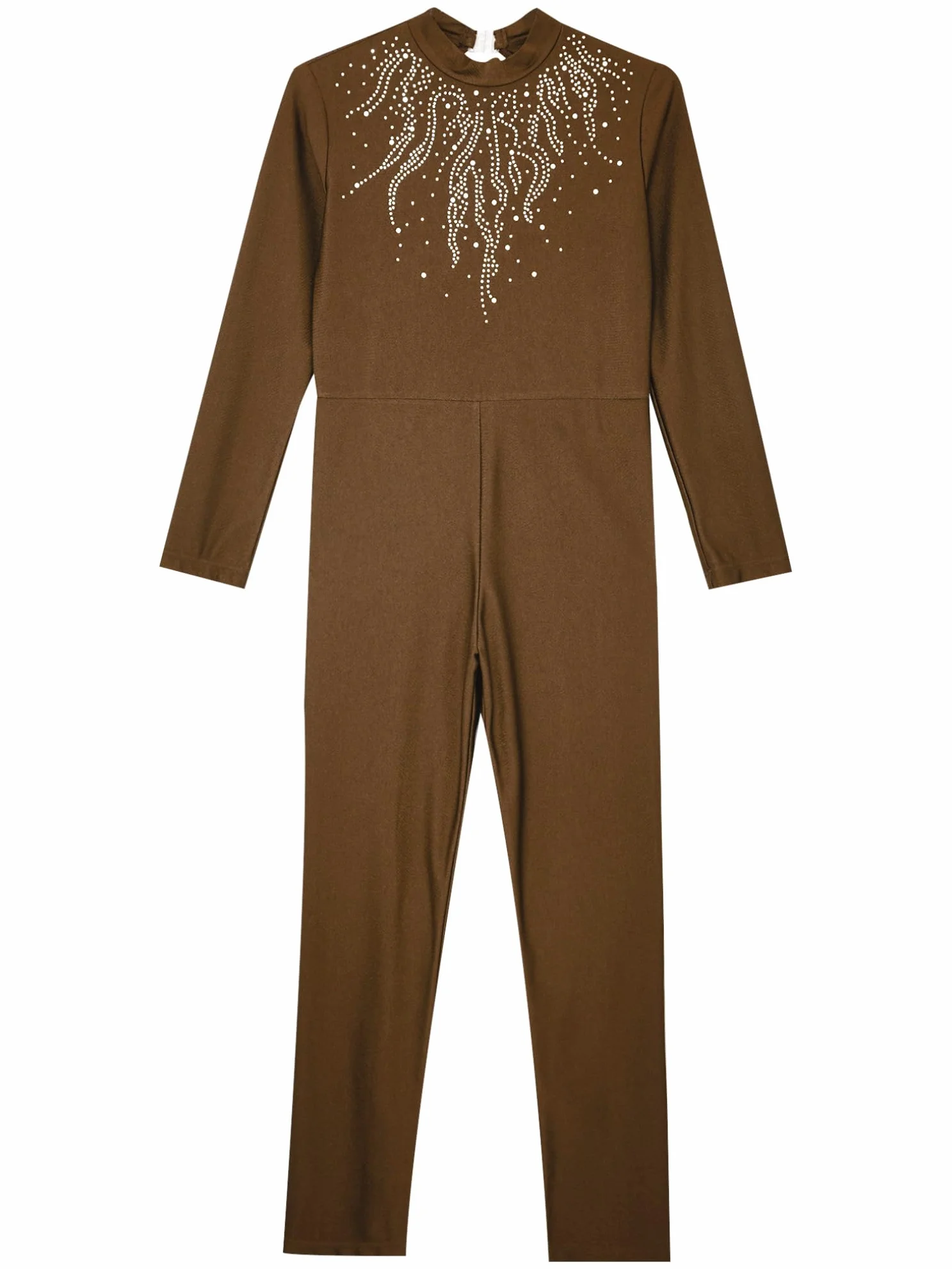 JEATHA Maillot De Gimnasia Niña Maillot Manga Larga Mono Elástico De Gimnasia Rítmica Body Elástico De Danza Clásica Mono De Deportivo