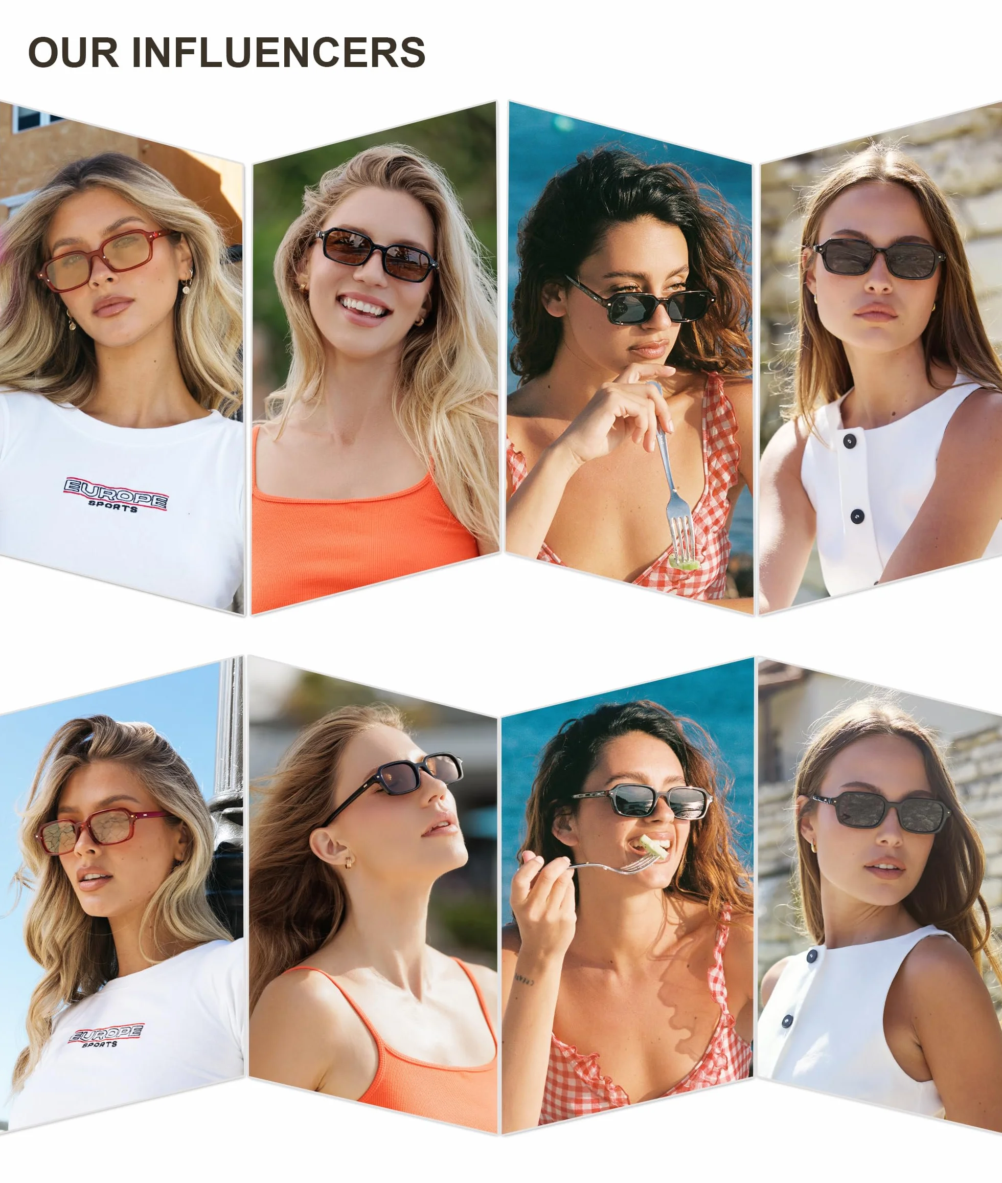 SOJOS Gafas de sol rectangulares polarizadas retro con protección UV400 SJ2610