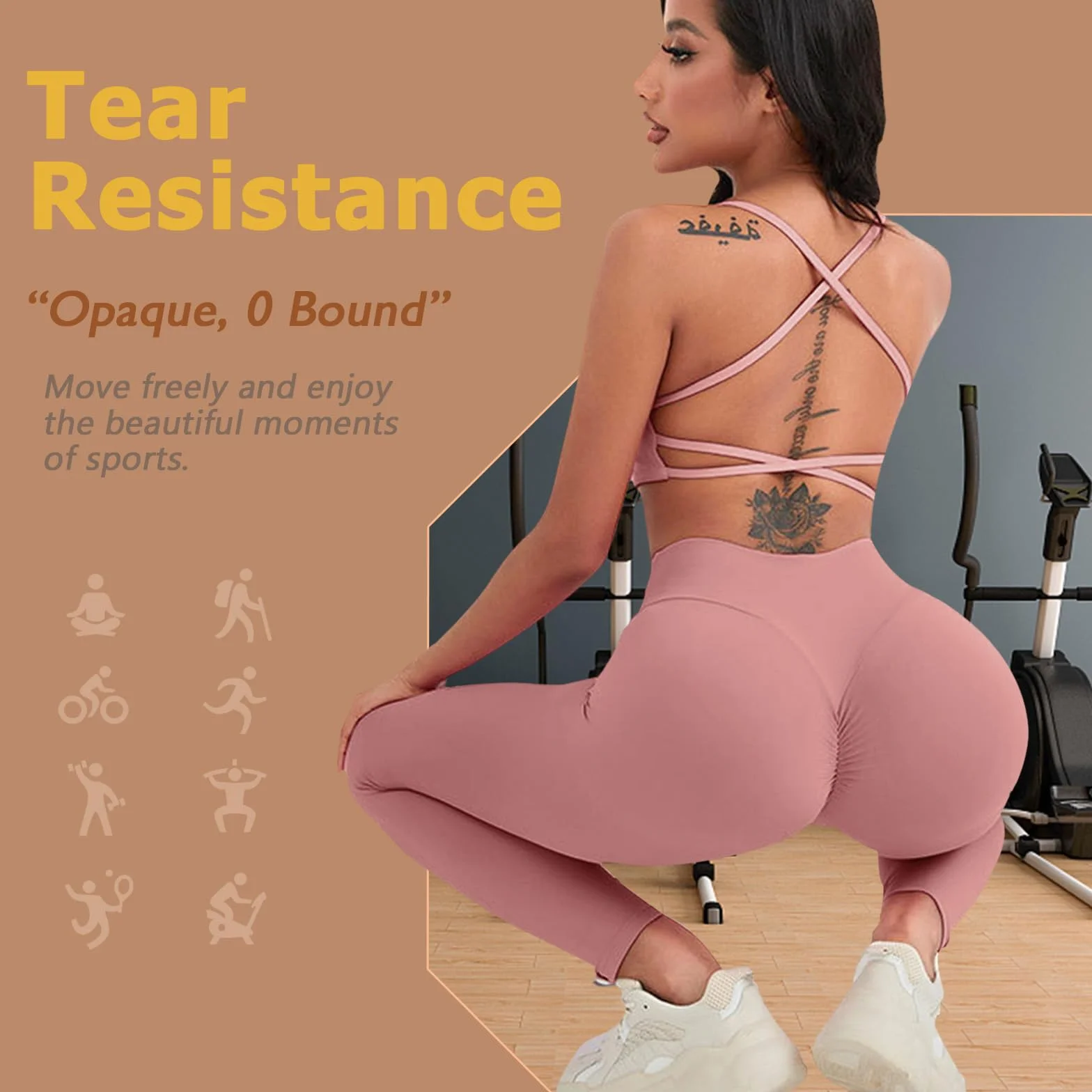Leggings Deportivos Mujer Push Up Pantalones Cintura Alta Leggings Scrunch Butt Mallas Anticeluliticos Sin Costuras Opaco Pantalones Gym Yoga Fitness Jogging