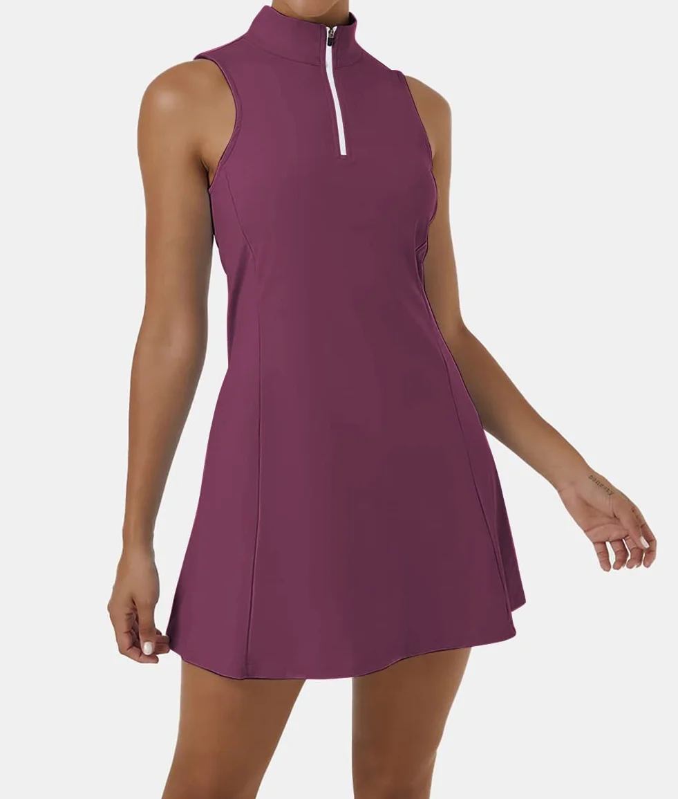 Vestido de Tenis para Mujer con Pantalones Cortos Integrados y Bolsillos