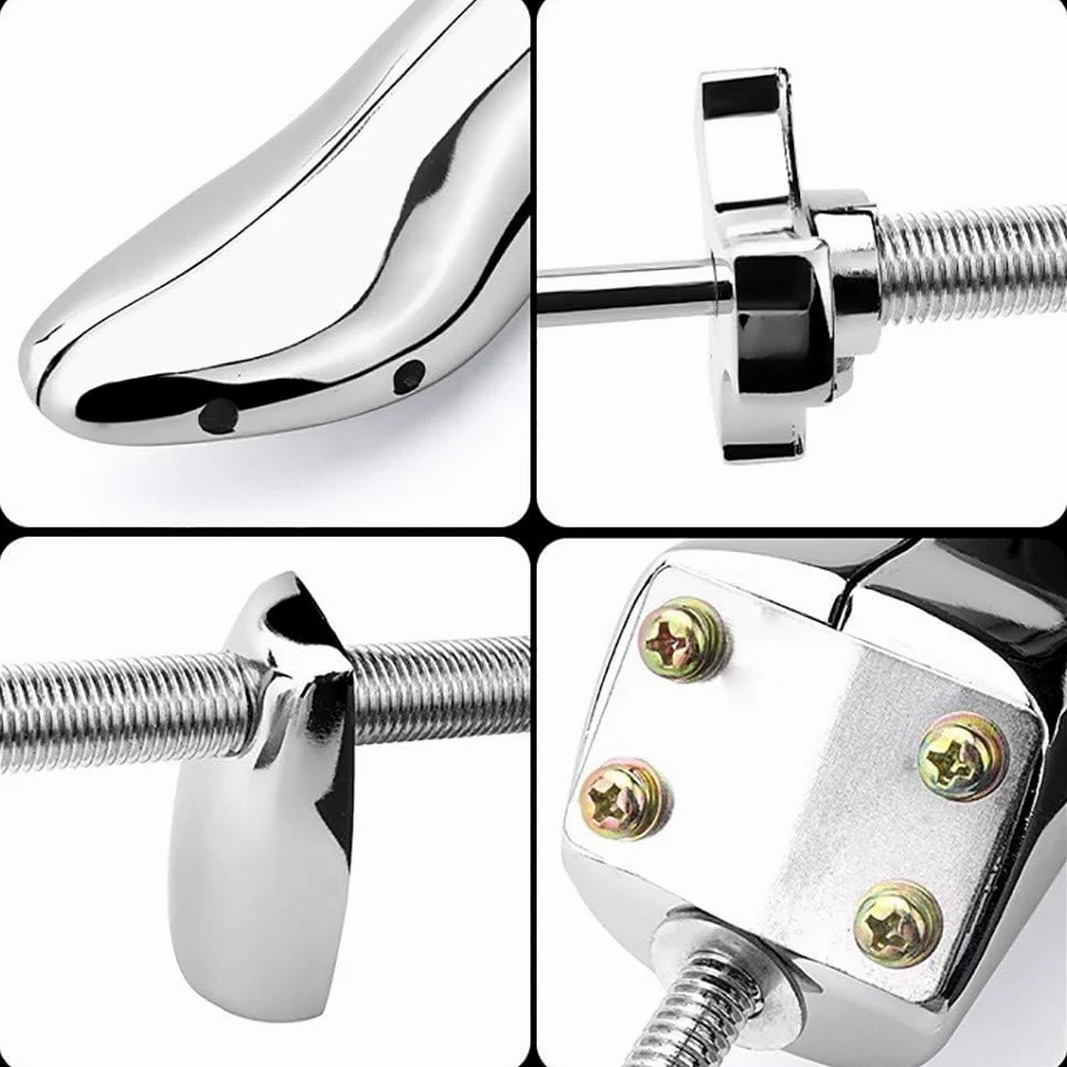 ZORZA Hormas para botas, hormas para zapatos, alargadores y extensores de zapatos, hormas para zapatos ajustables para pies anchos,Camilla de zapatos de aleación de aluminio,Plata,35~42