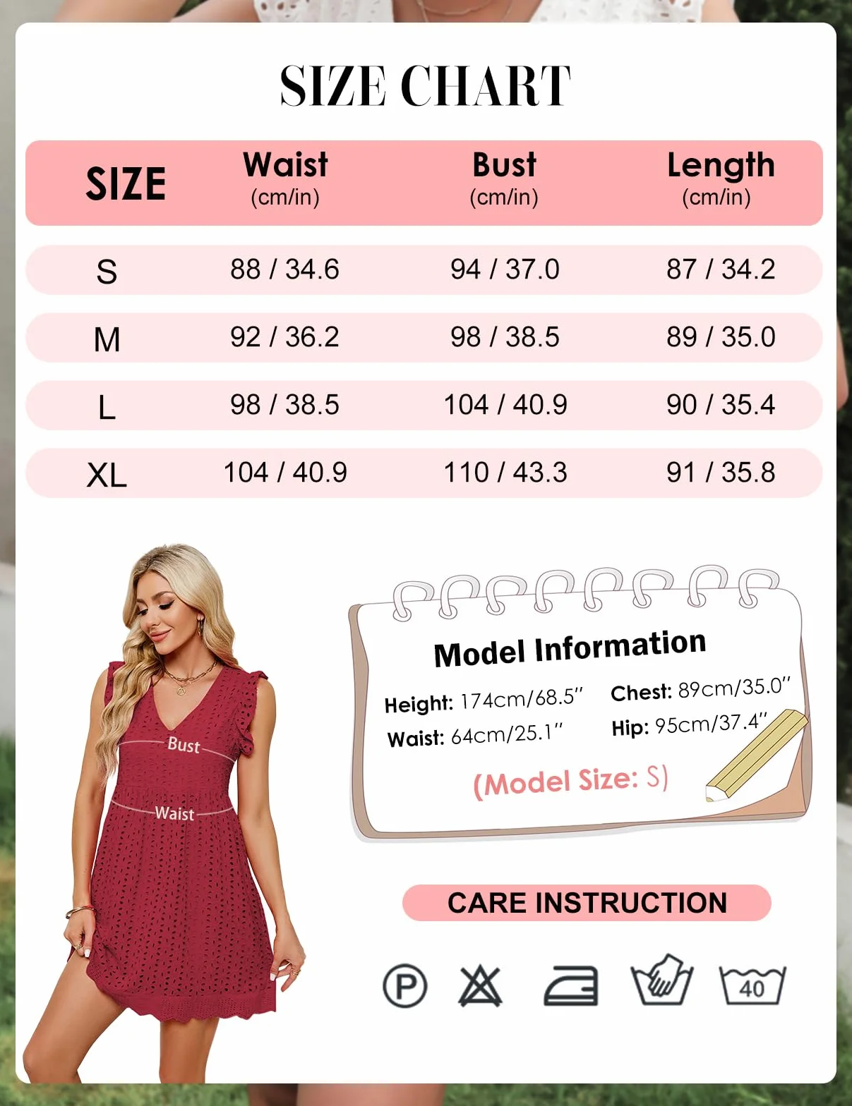 heekpek Vestidos Verano Mujer Sin Mangas Cuello V Algodón Flores Jacquard Casual Playa Bolsillos