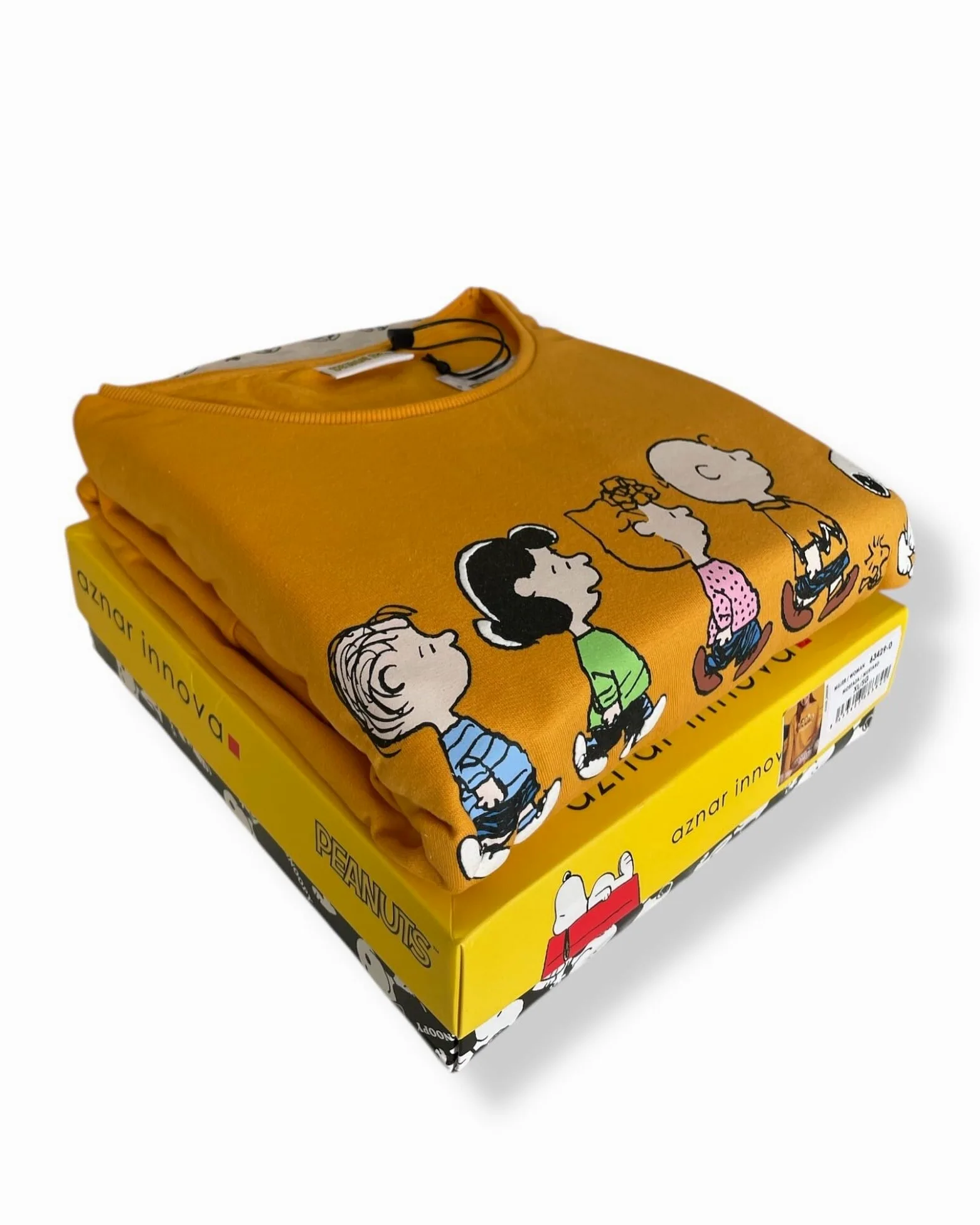 PEANUTS Pijama Manga Larga Felpa Snoopy&Friends para Mujer