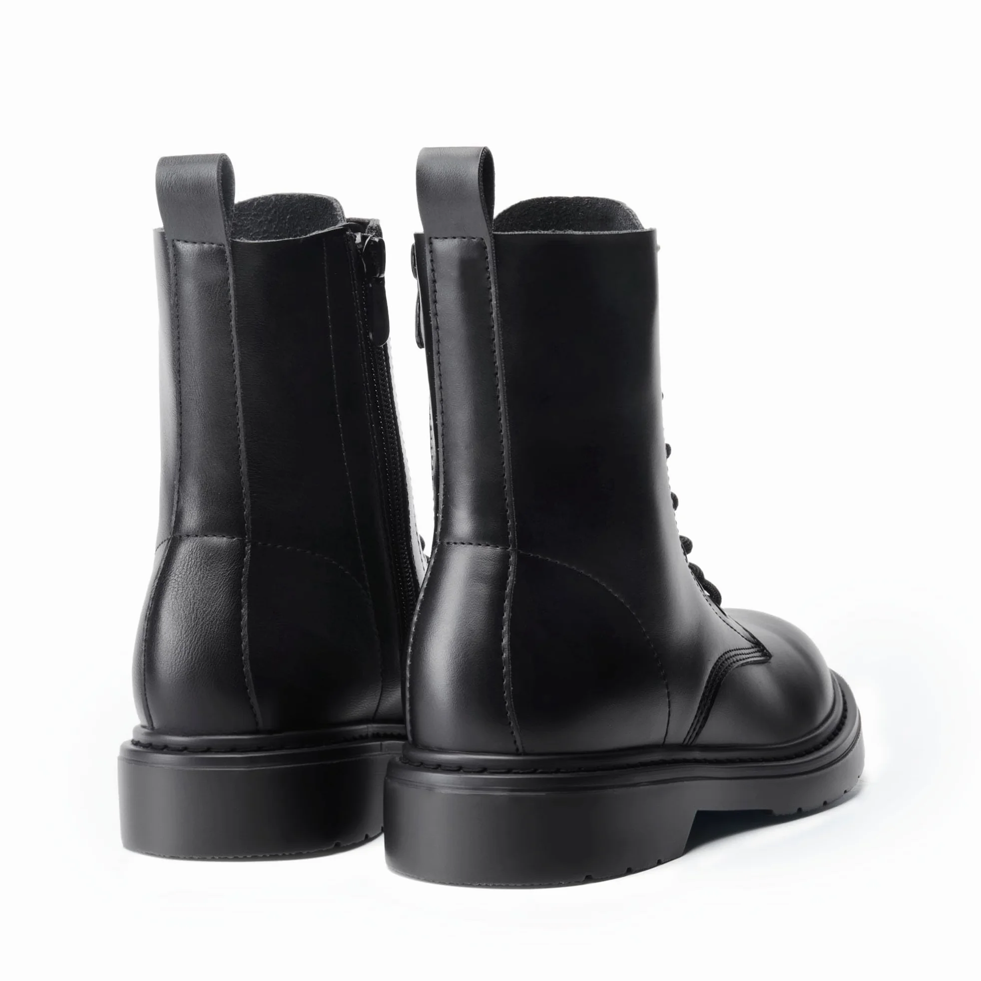 DREAM PAIRS Botas Vaqueras para Mujer Botas Cortas de Tobillo Bordadas y Cosidas, con Punta Cuadrada y Tacón Grueso, Estilo de Moda con Cremallera