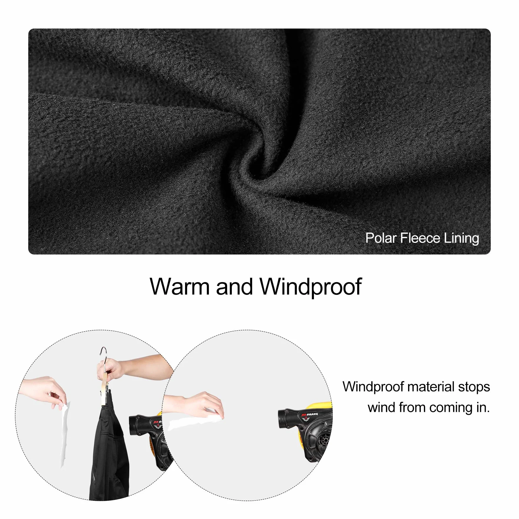 LAMEDA Pantalones Largos Hombre Invierno Cortavientos Térmicos Elásticos Forro Polar Ciclismo Repele Agua