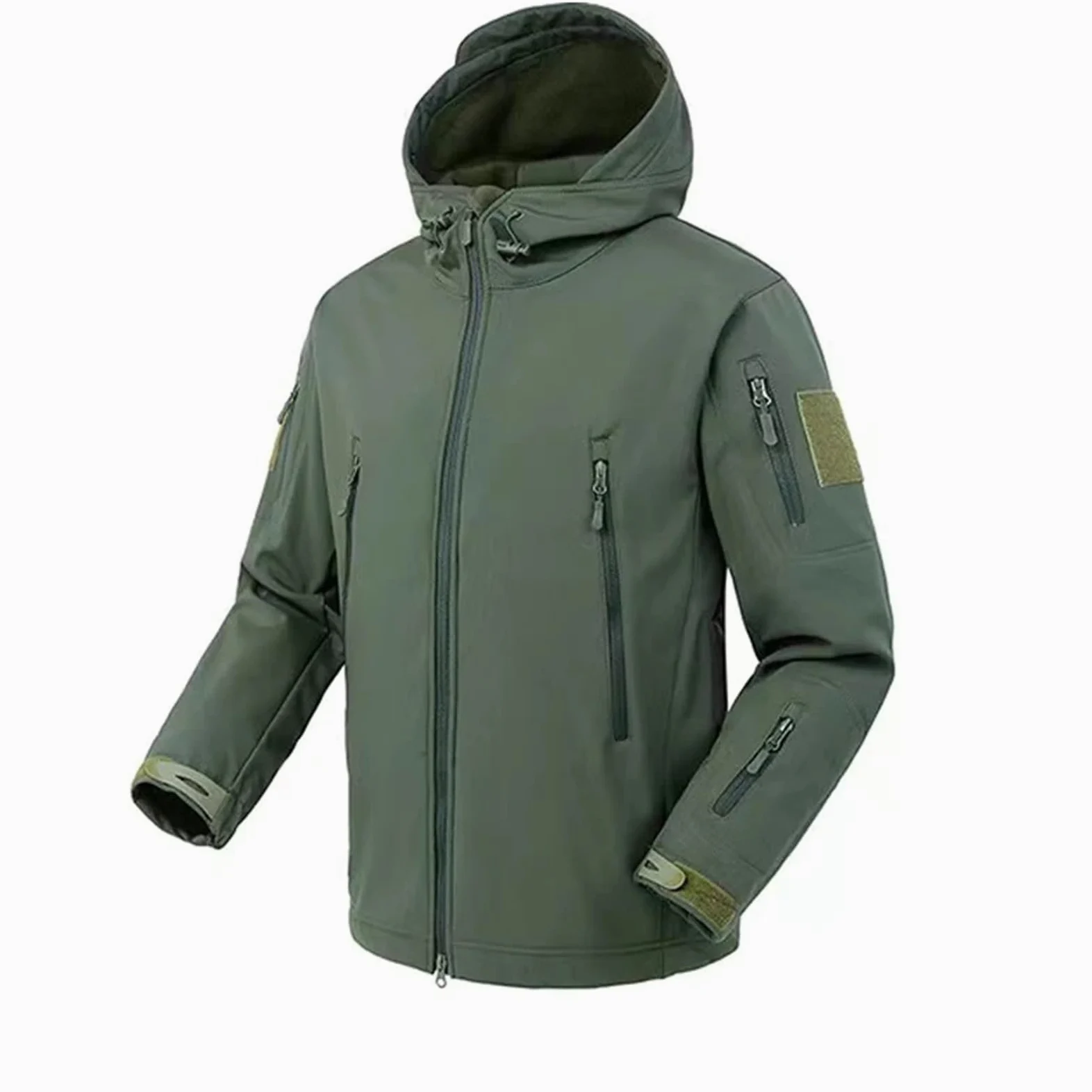 Chaquetas impermeables de forro polar SoftShell for hombre, abrigos con capucha for pesca, senderismo, acampada, escalada y esquí, otoño e invierno Para Hombre