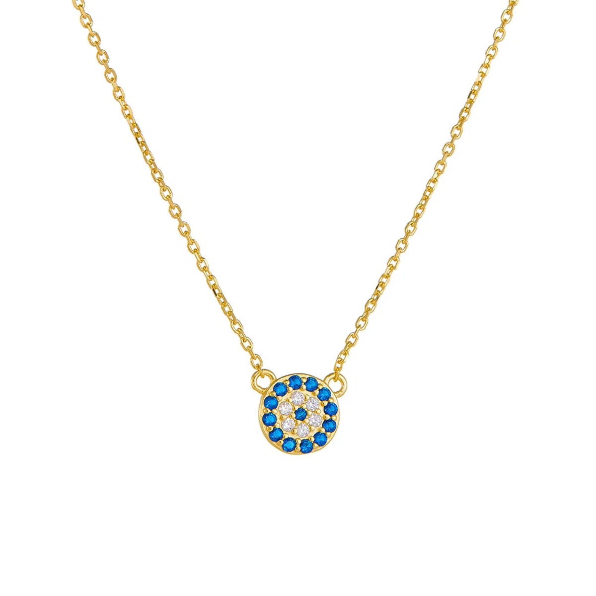 Collar de oro macizo de 9/14/18 quilates para mujer, collares con colgante de oro amarillo con zafiro y moissanita, collares minimalistas de 40 + 5 cm