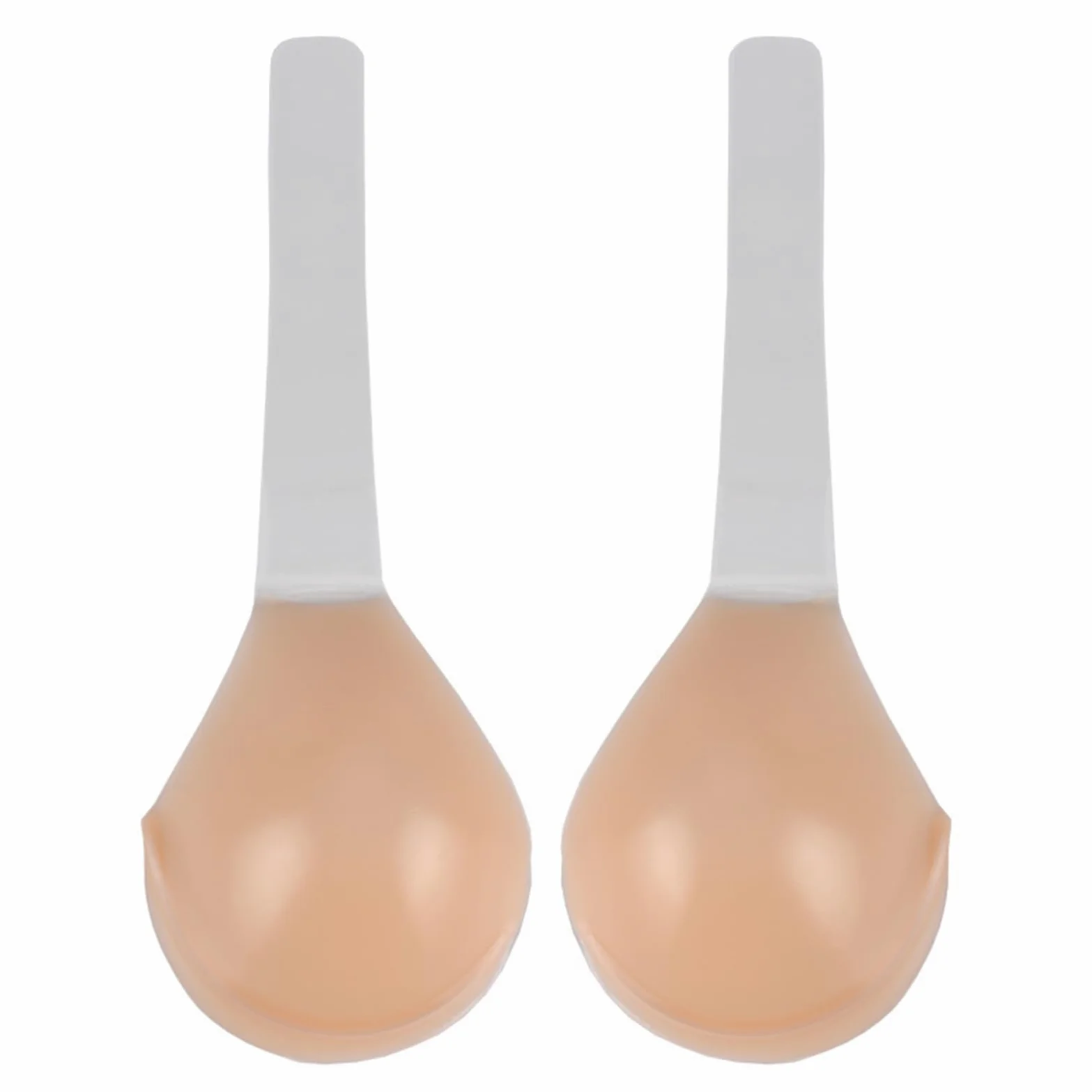 Almohadilla de sujetador parche pecho silicona sin costuras, inserciones ropa interior invisibles for formas senos falsos, mejora la comodidad y confianza Brown-F