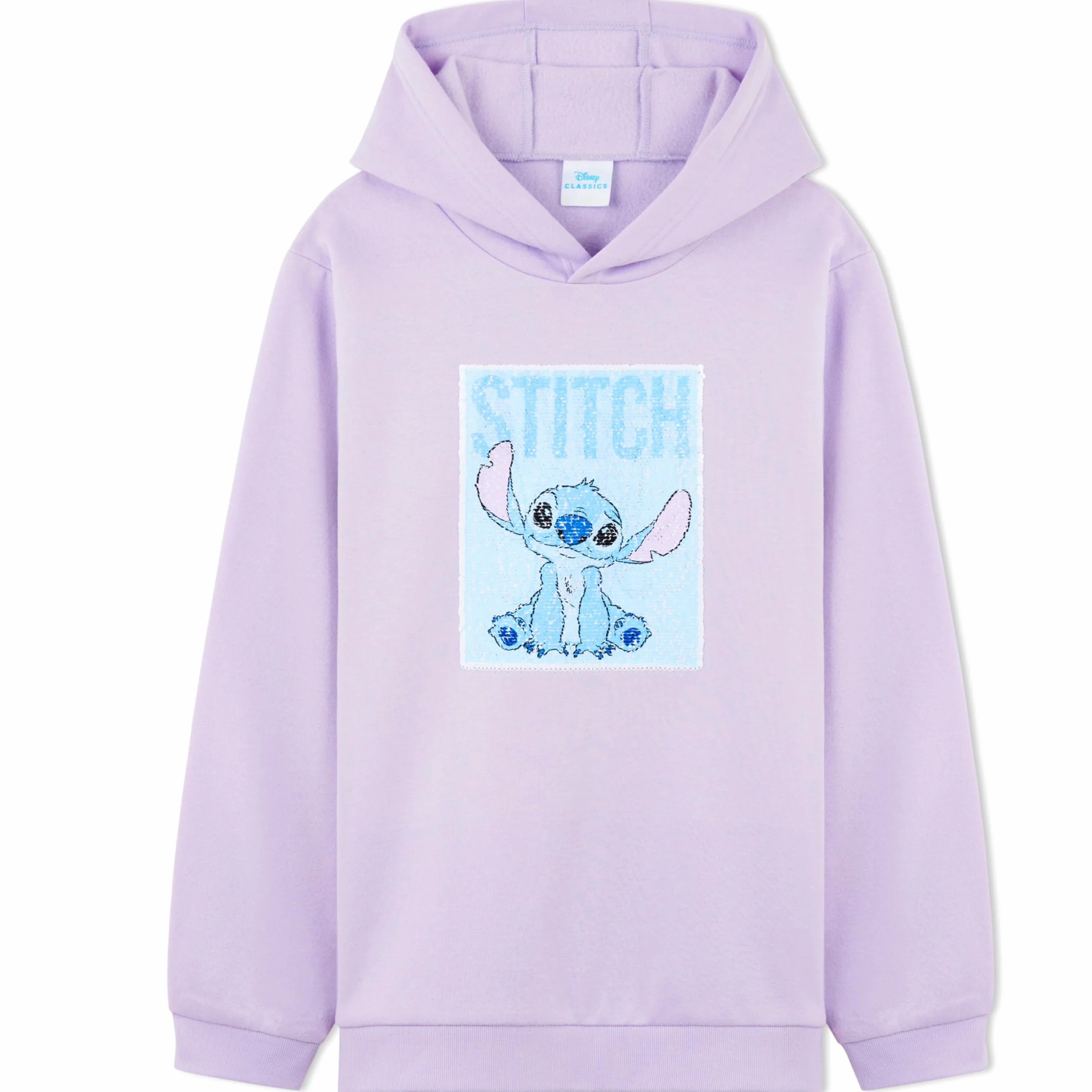 Disney Stitch Sudadera con Capucha Reversible de Lentejuelas, Moda Cálida Ropa para Niña y Adolescente