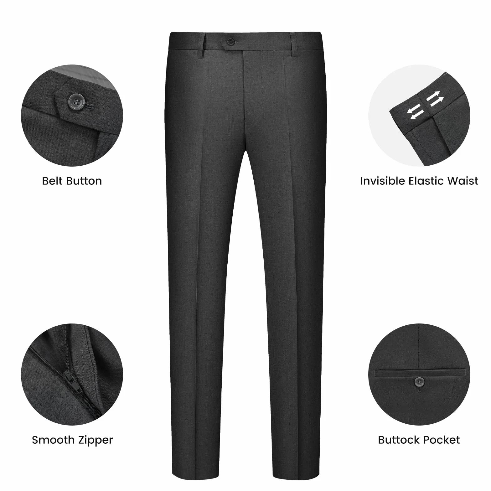 Trajes para Hombre de 3 Piezas Slim Fit Elegantes Negocio Boda Traje Blazer Chalecos Pantalones