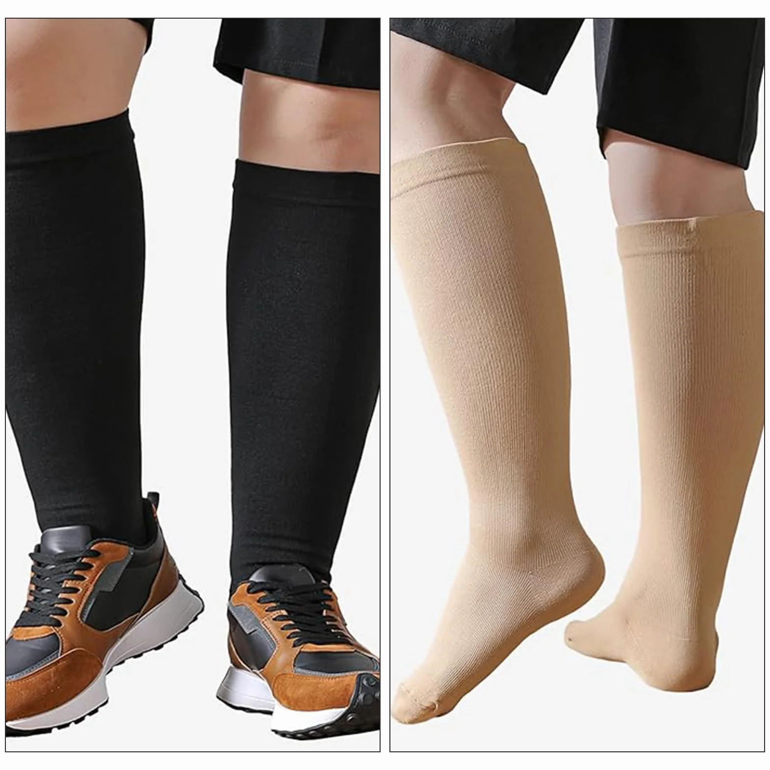 Calcetines de compresión para mujer y hombre 2 pares deportivos para correr