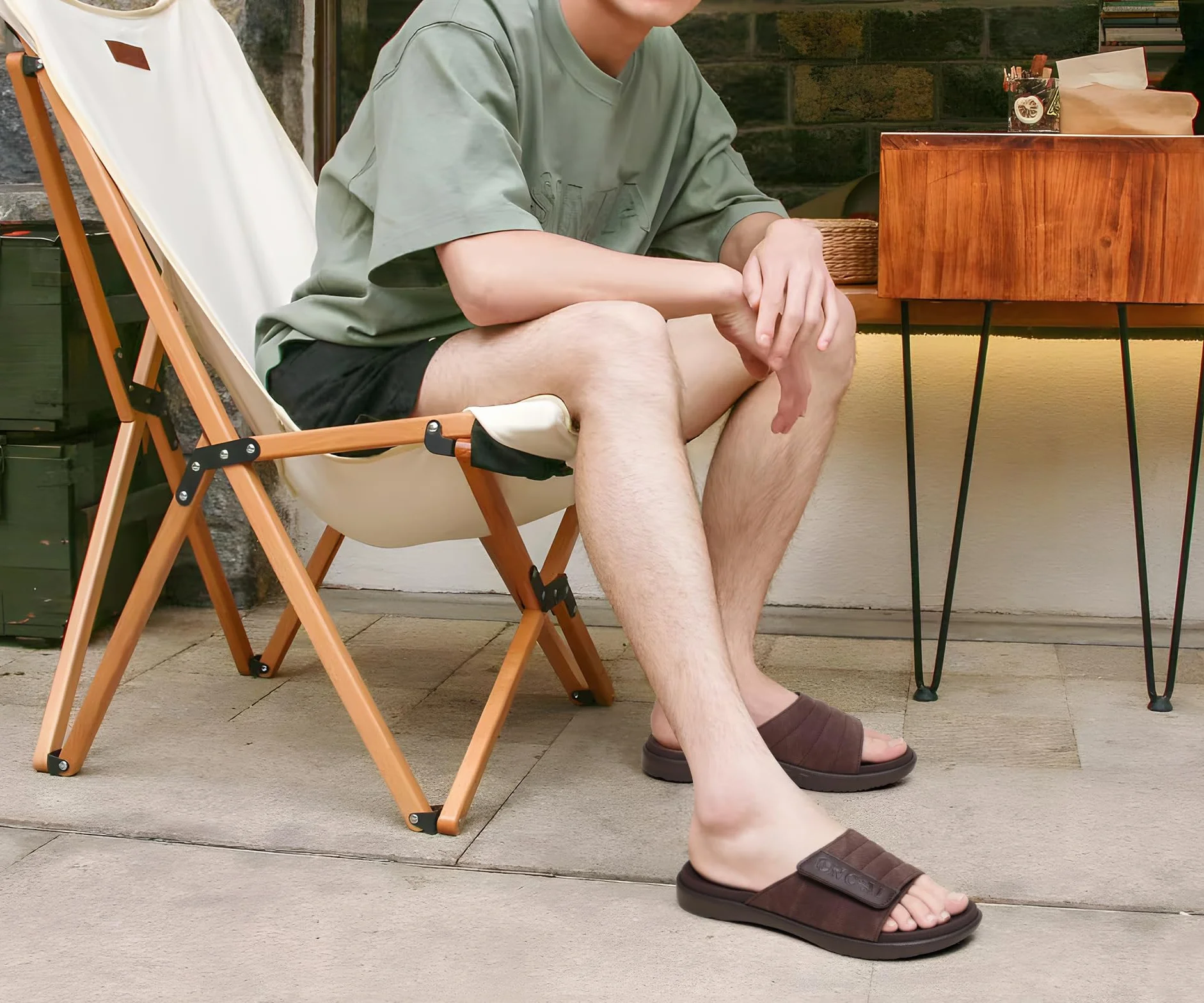 ONCAI Sandalias Hombres Correa Ajustables Ortopedia Fascitis Plantar Punta Abierta Deportivo Pantuflas Slides con Plantilla de Soporte de Arco Suave y Cómoda Talla 40-49
